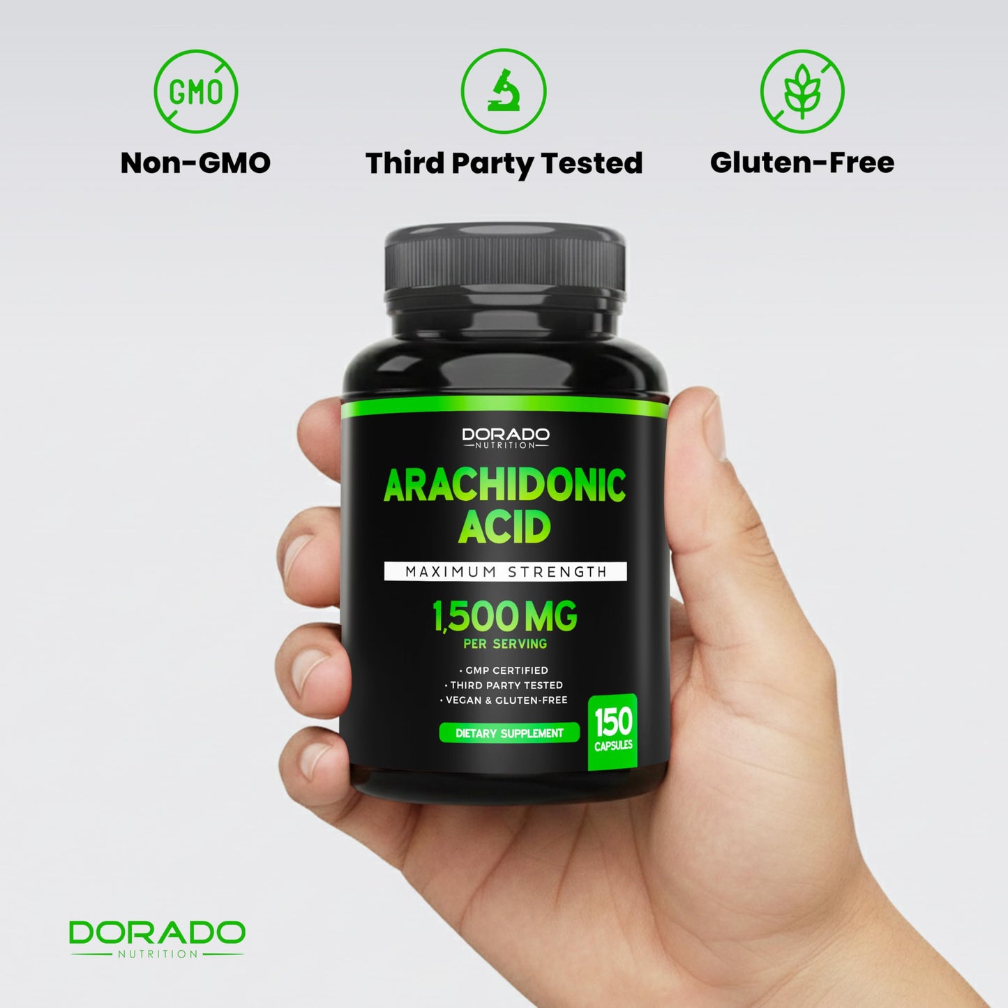 DORADO NUTRITION Arachidonic Acid Supplement 1500mg, 150 Capsules