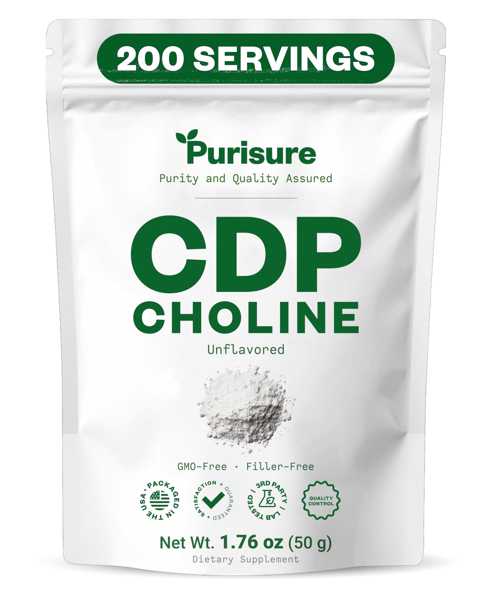 Purisure CDP Choline Powder 1.7 Ounce (Pack of 1)