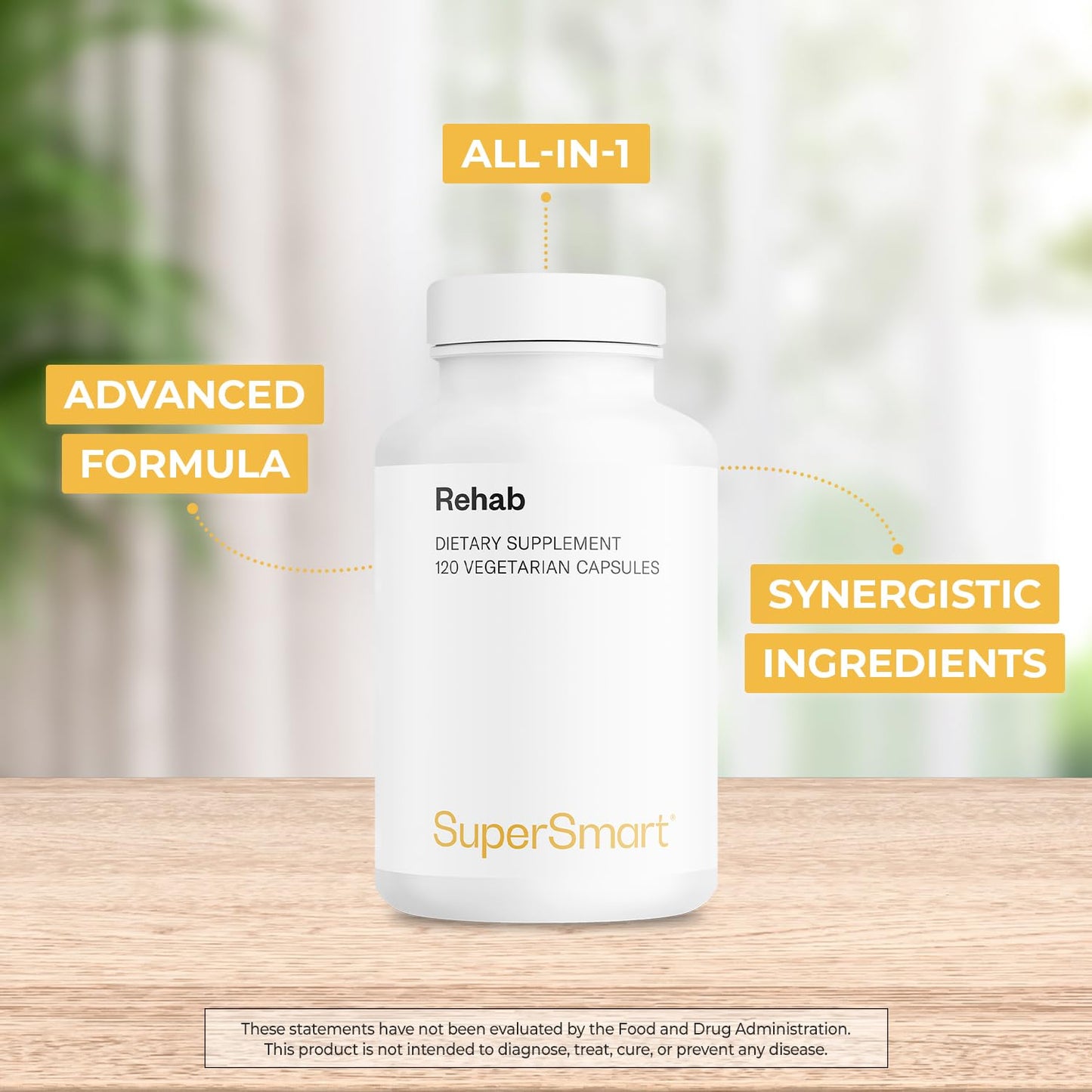 Supersmart Rehab with Kudzu and Benfotiamine Capsules, 120 Capsules