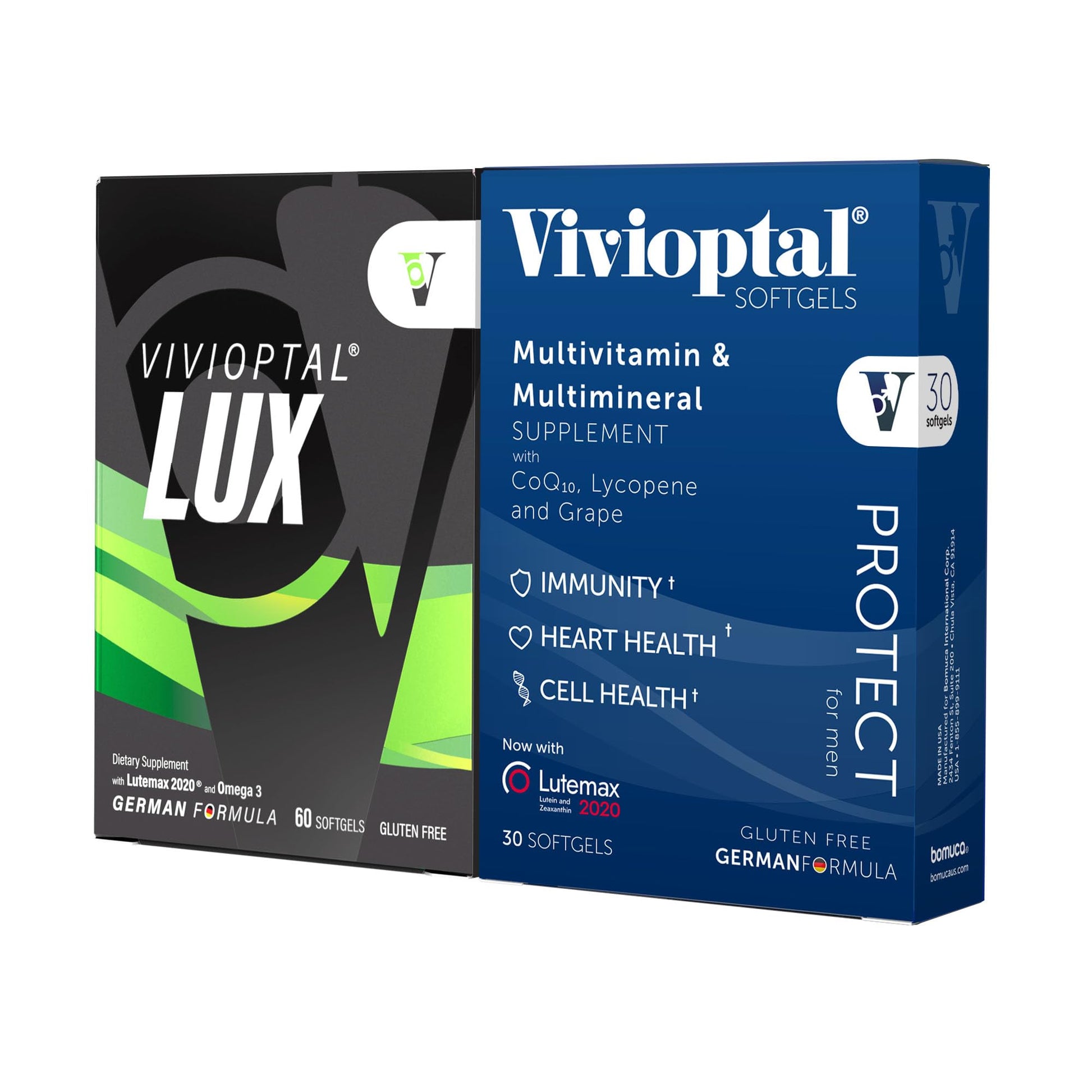 Vivioptal Vitamins Vivioptal for Men & Vivioptal Lux Softgels, 90 Softgels