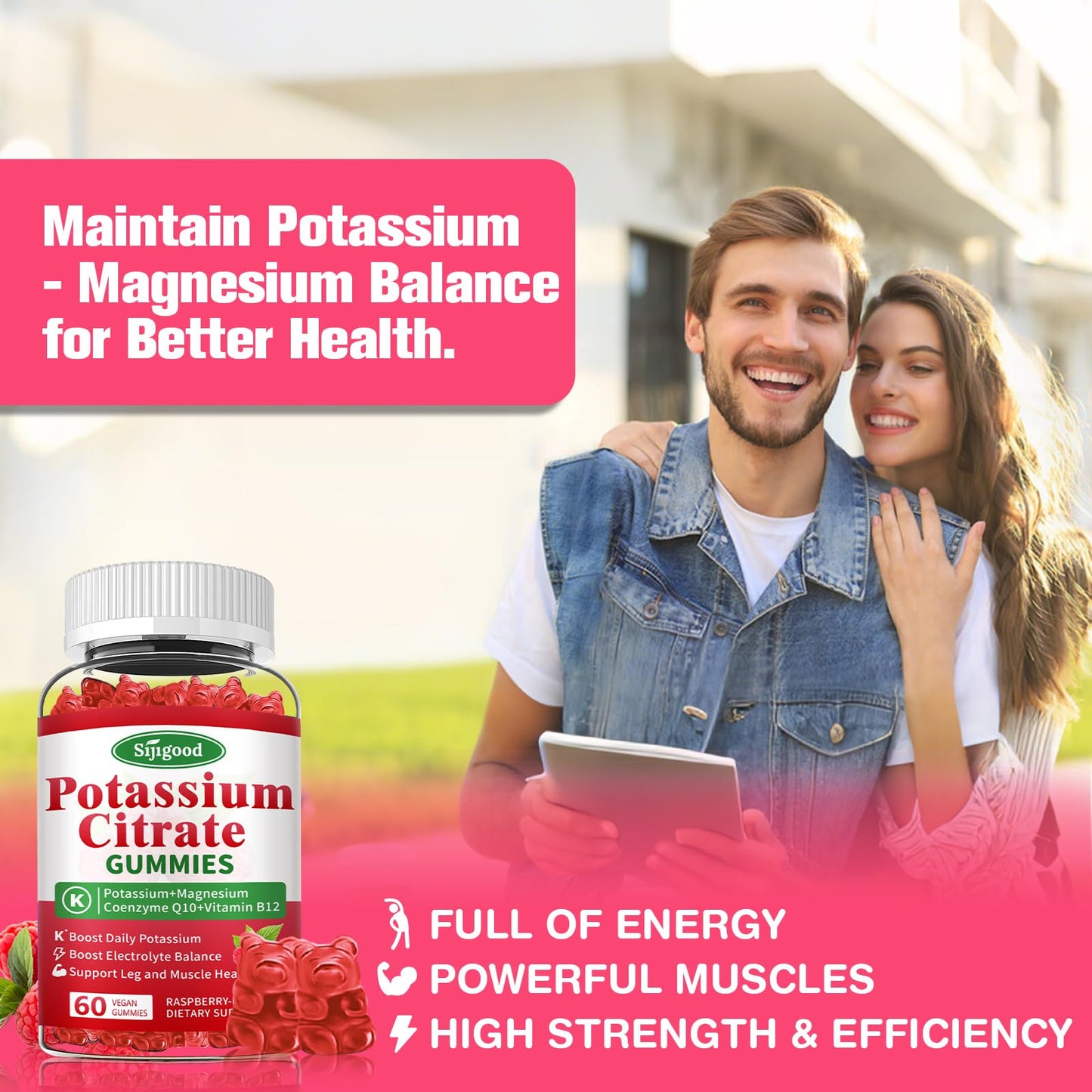 Sijigood Potassium Citrate Gummies 120 Count