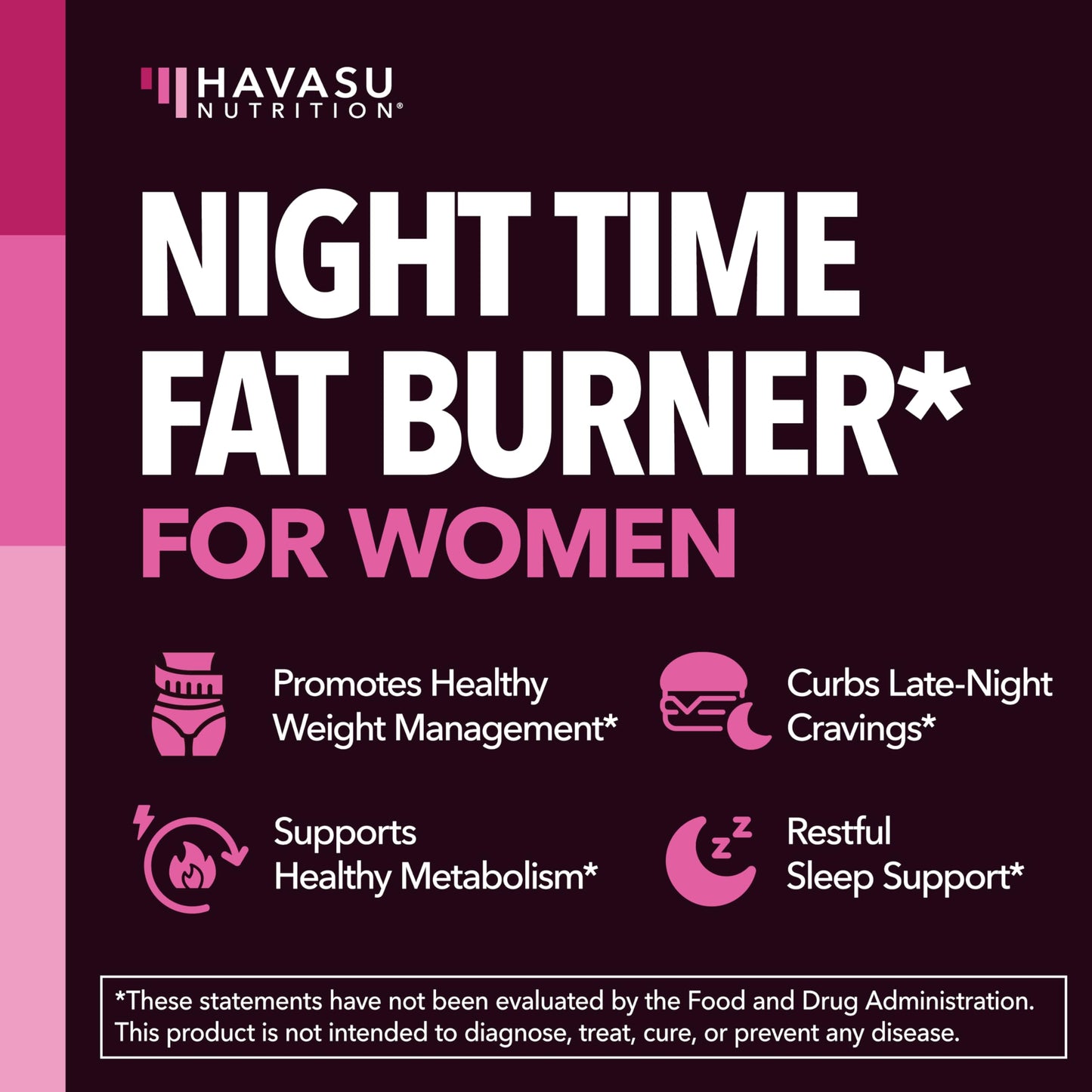 HAVASU NUTRITION Night Time Fat Burner for Women Capsules 60 Count
