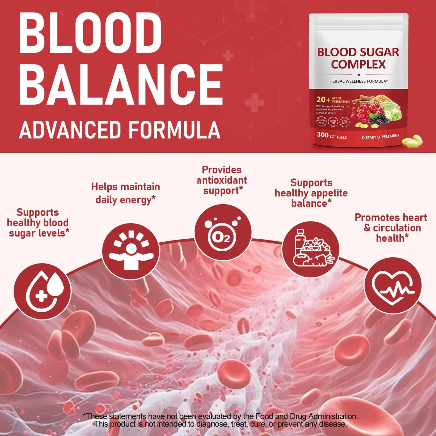 Nyloriaine Blood Sugar Complex Capsule, 300 Capsules