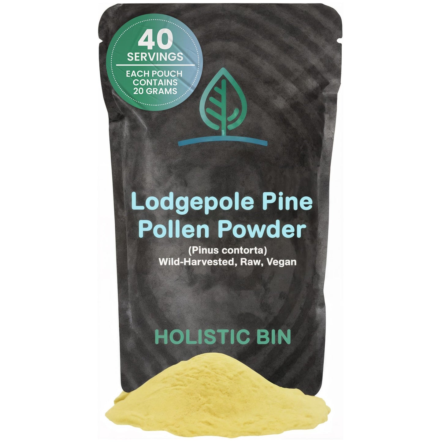 Holistic Bin Organic Pine Pollen Powder 0.71 Ounce