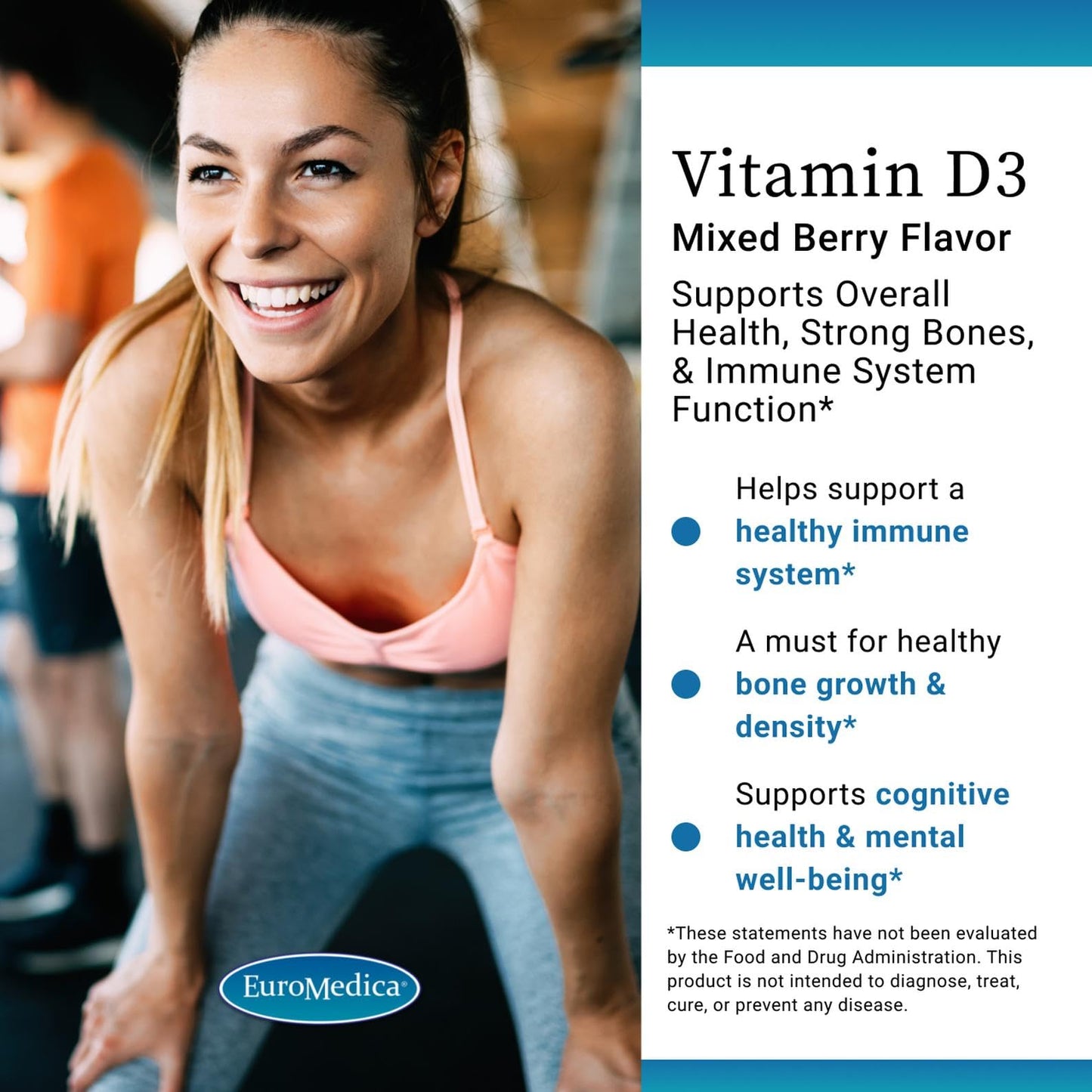 EuroMedica Vitamin D3 5000 IU Tablet, 90 Count
