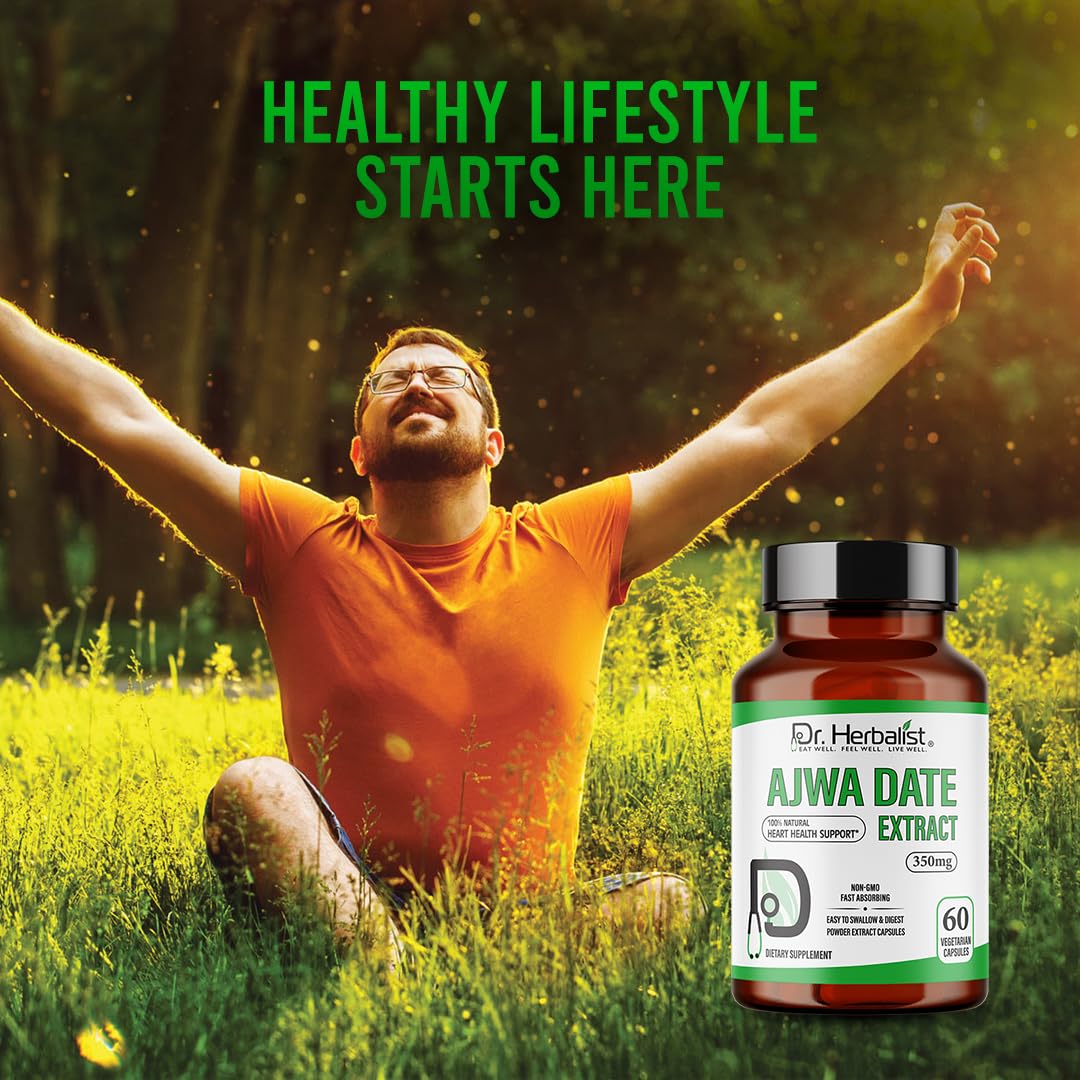 Dr. HERBALIST Ajwa Date Extract 350mg Capsules 60 Count