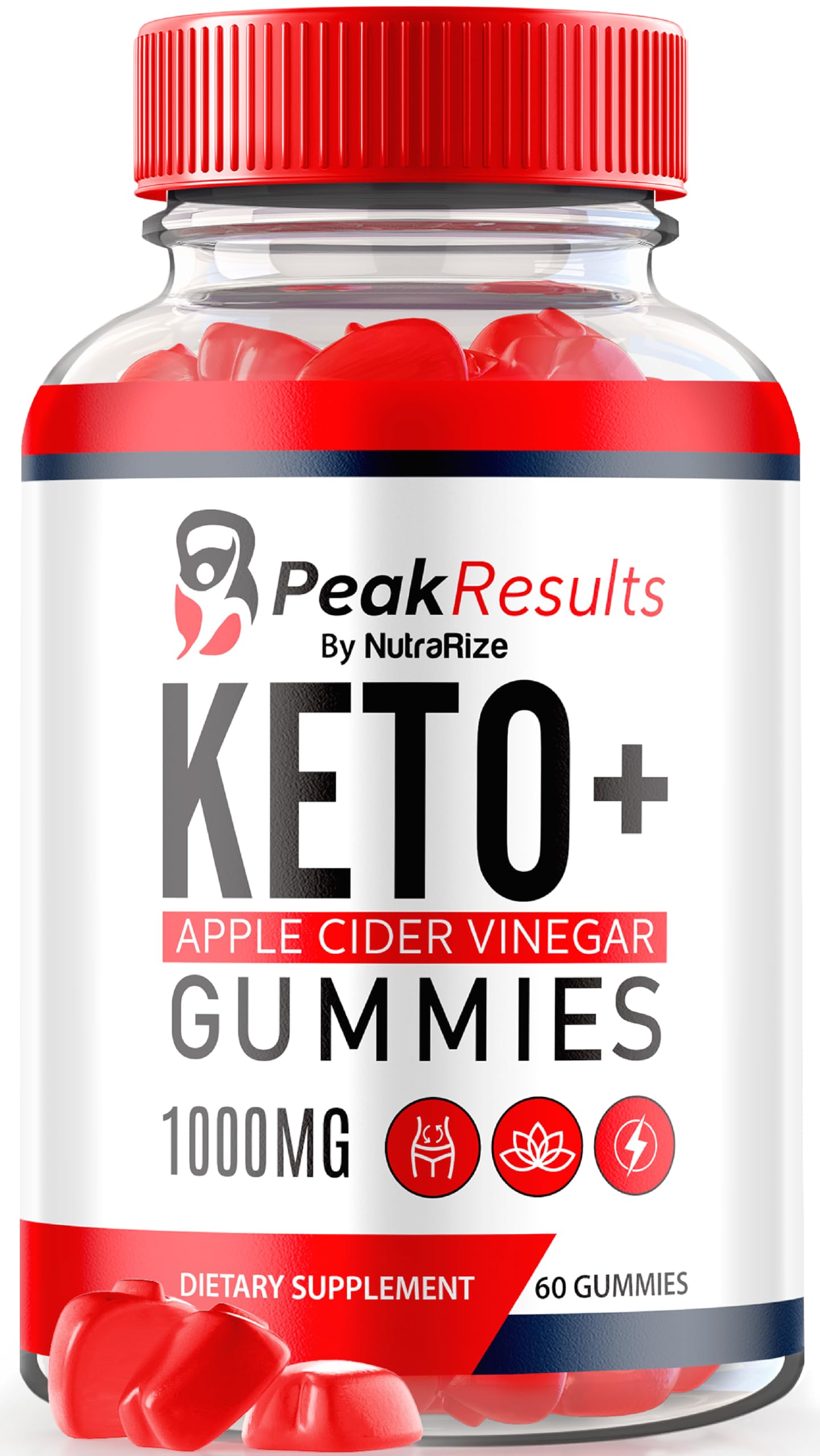 NutraRize Peak Results Keto Gummies, 60 Gummies
