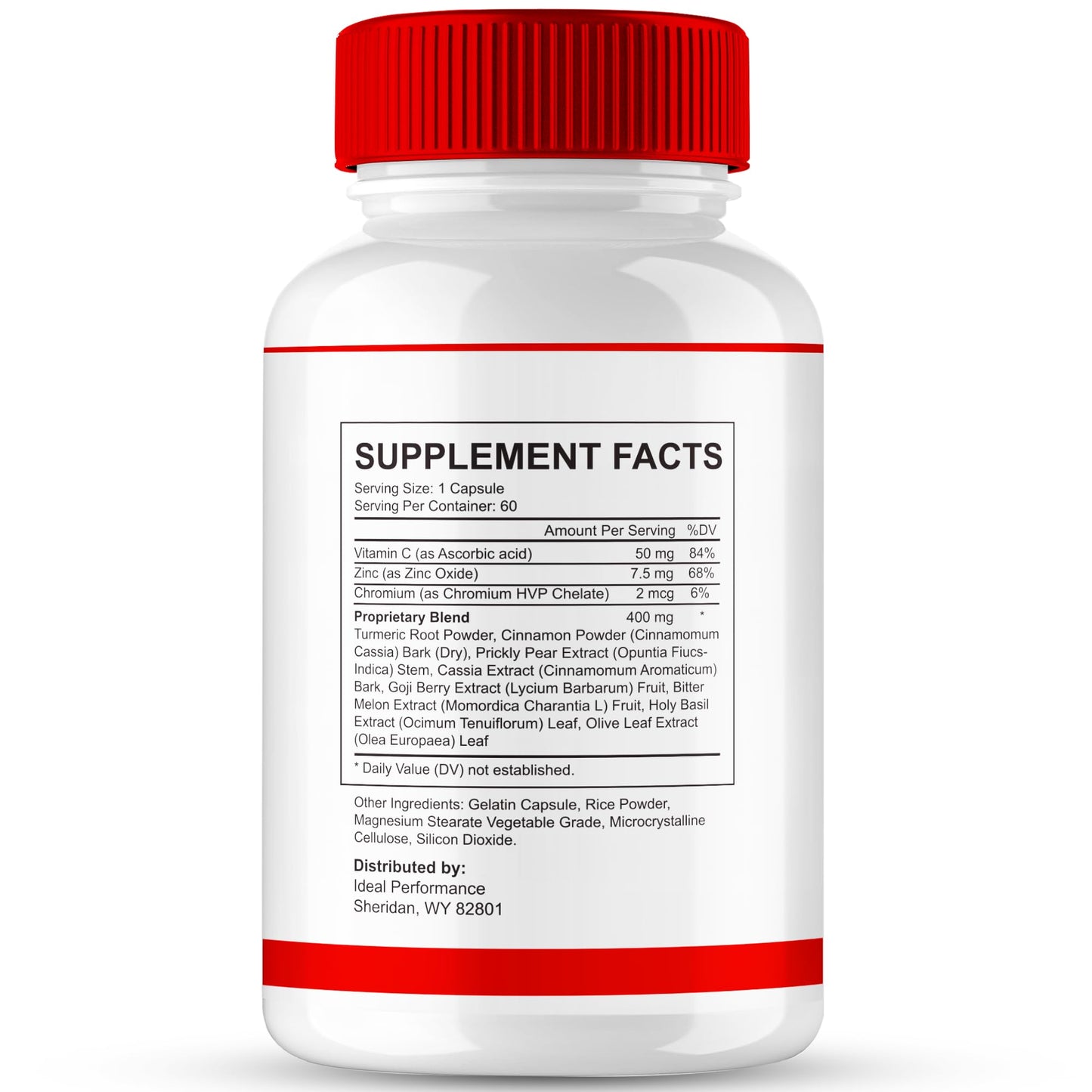 IDEAL PERFORMANCE Sentinel Glycogen Control Advanced Blood Formula Supplement Capsules 180