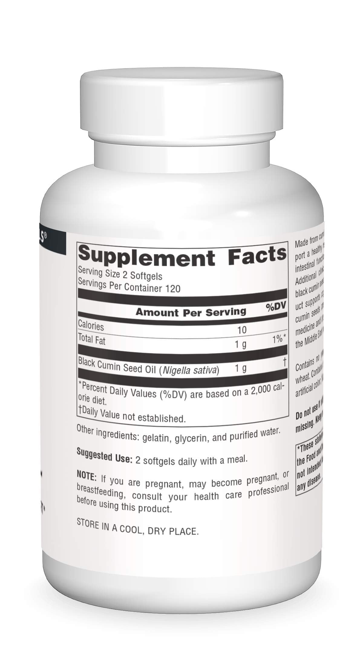 Source Naturals Black Cumin Seed Oil for Respiratory Support Softgels 240