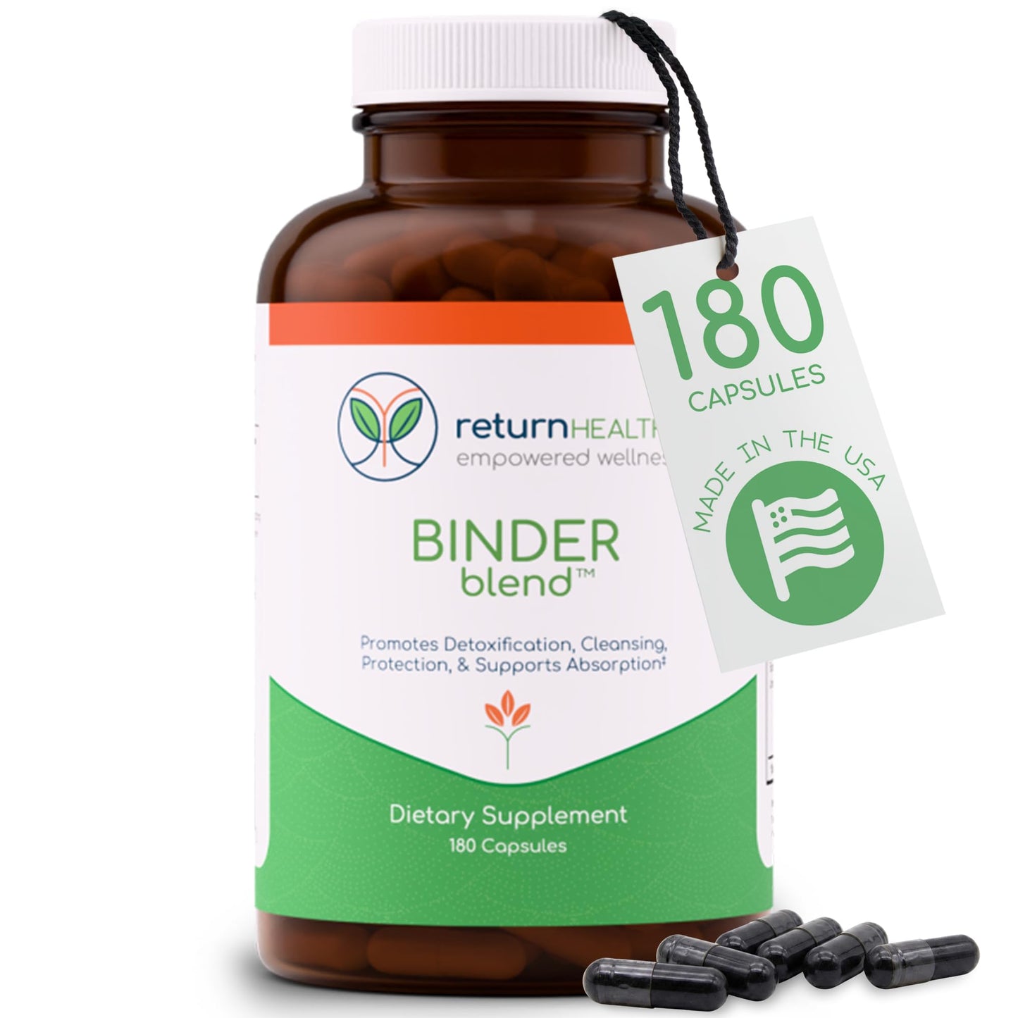 Return Healthy Binder Blend Toxin Binder Supplement, 180 Capsules