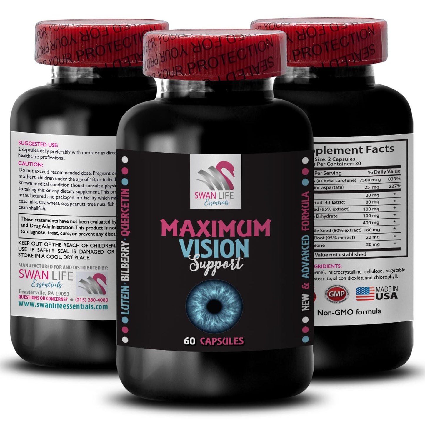 SWAN LIFE ESSENTIALS Eye Vision Supplement Capsule, 60 Capsules