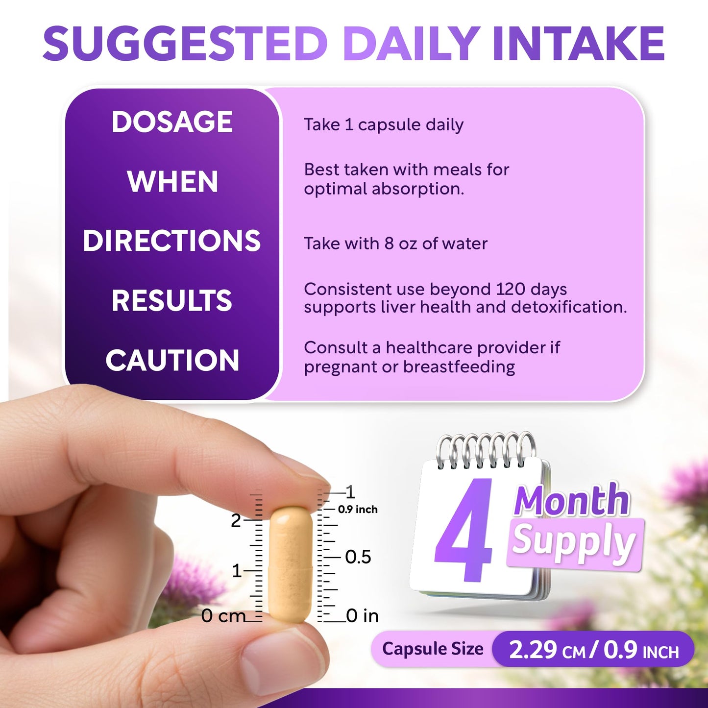 Dalnara Milk Thistle Liver Support Capsules 120 Count