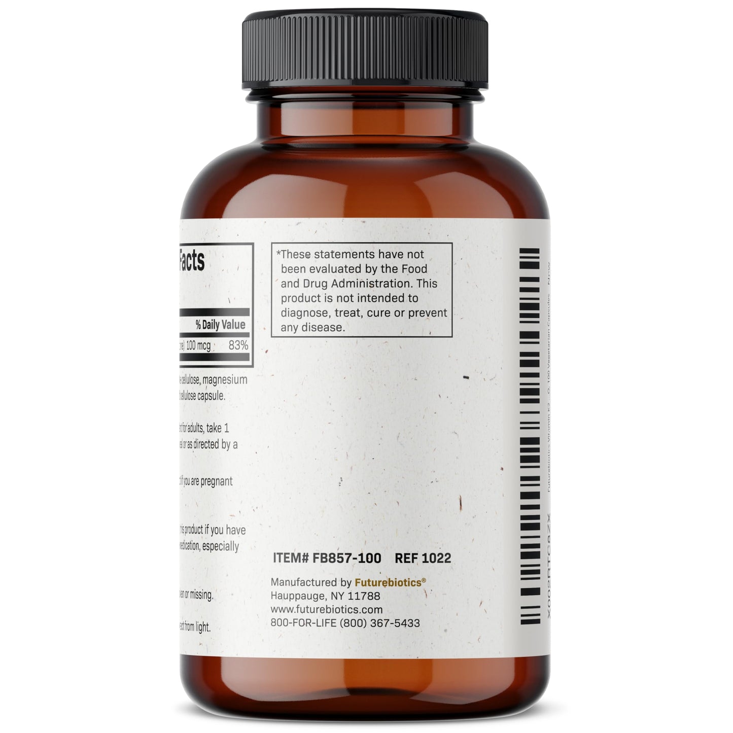 Futurebiotics Vitamin K2 as MK-7 100 mcg Capsule, 100 Count