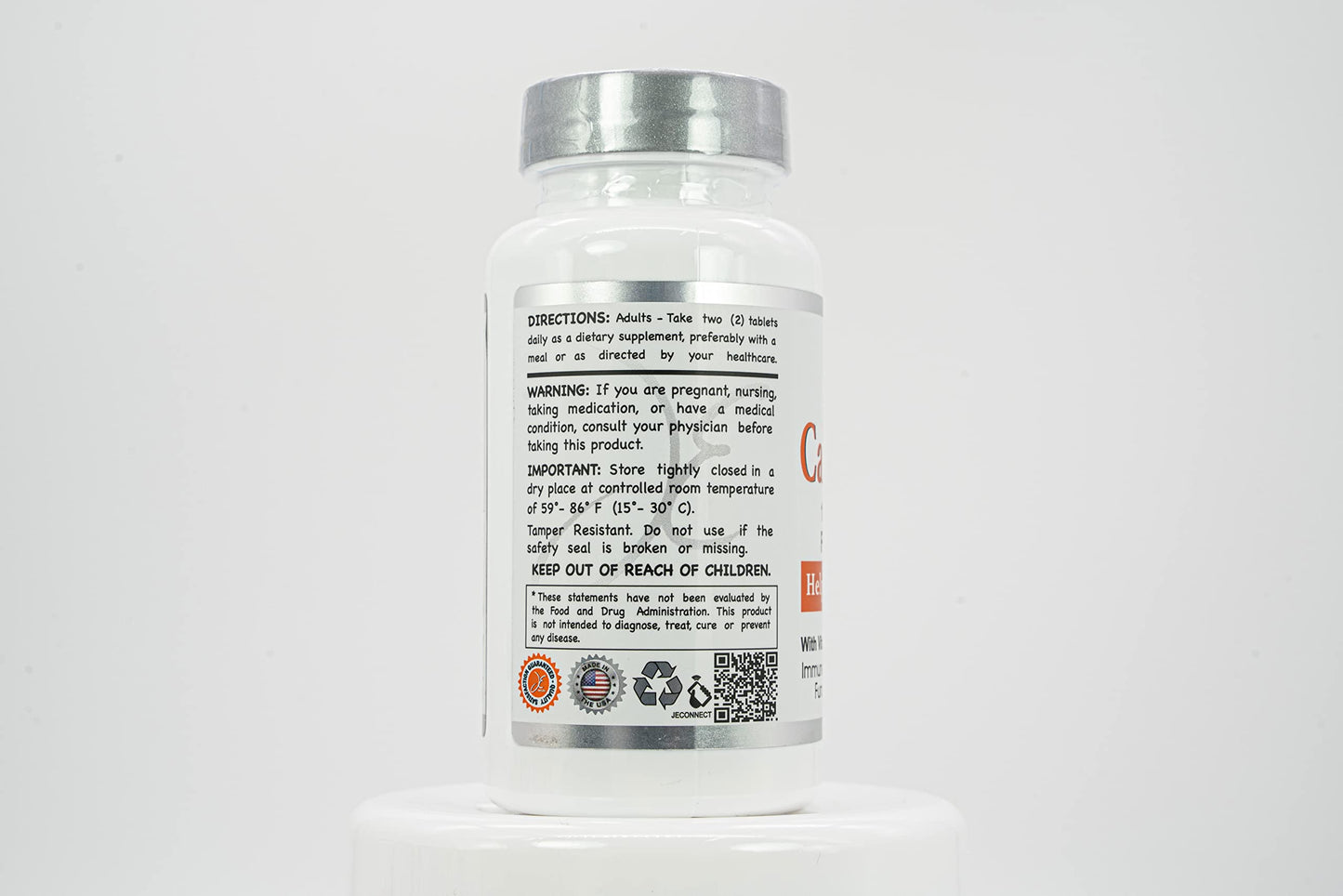 Generic JE Natural Calcium 1200 mg + D3 400 IU Tablets, 60 Count