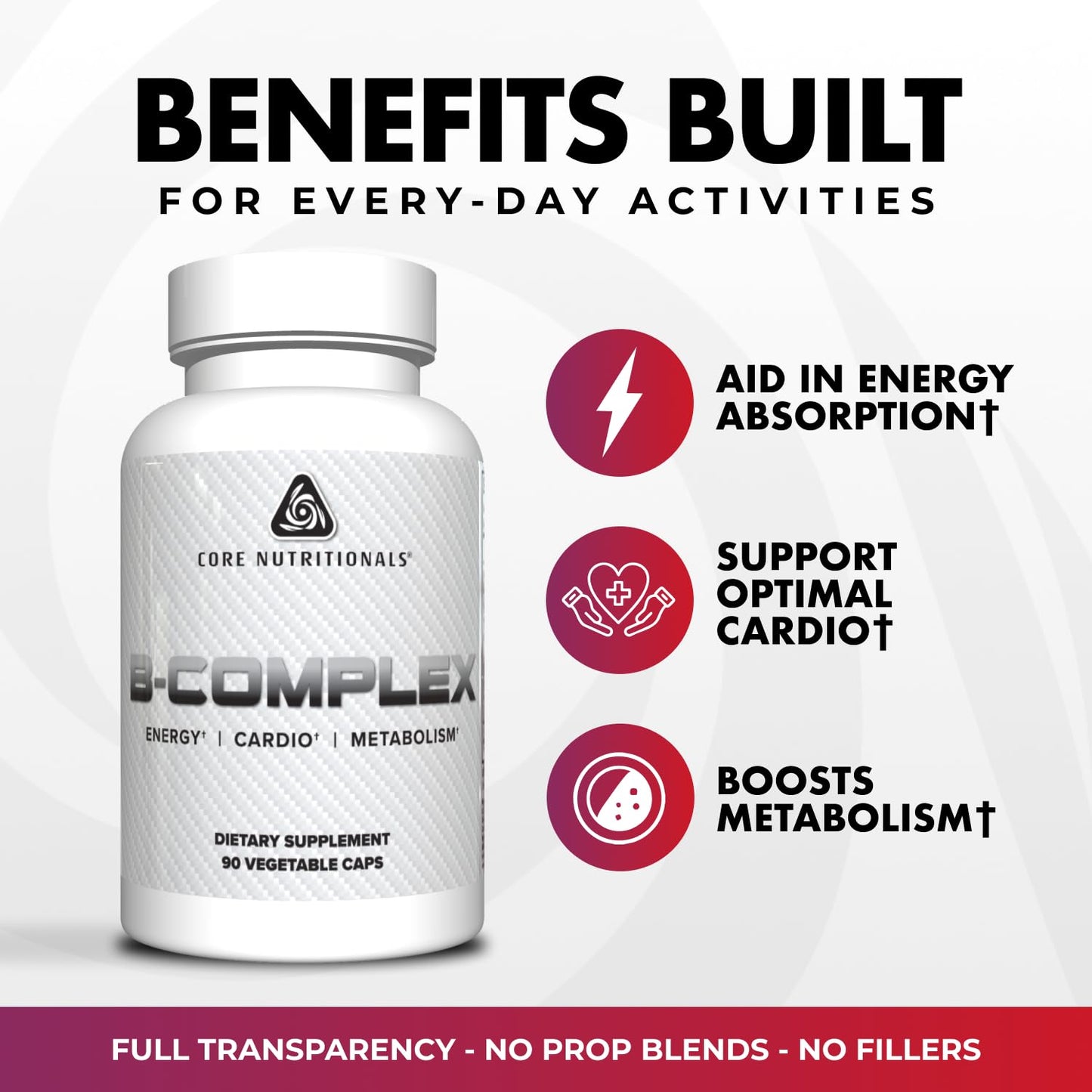 Core Nutritionals B Complex Capsules 90 Count