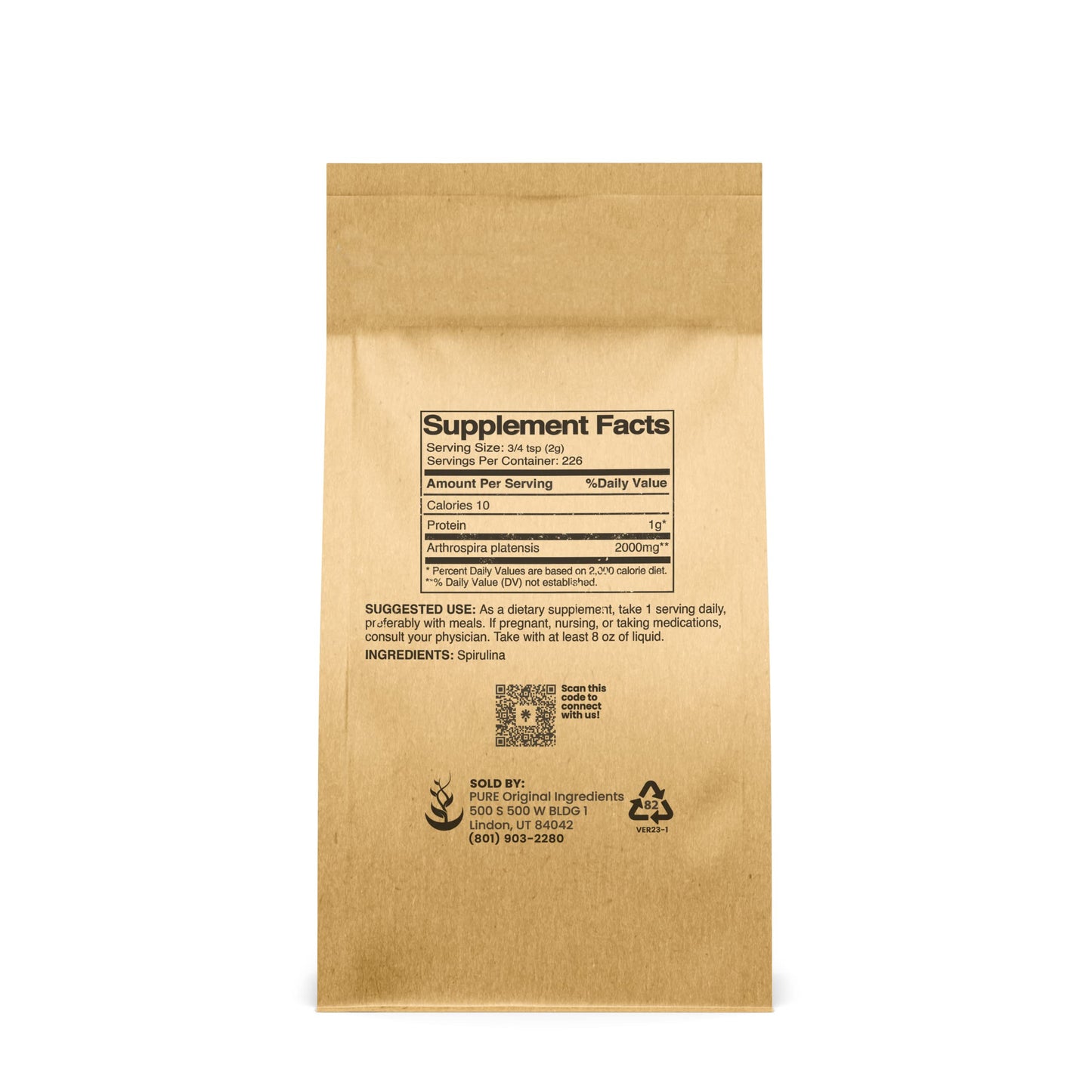 PURE ORIGINAL INGREDIENTS Beet Root, Spirulina, & Chlorella Bundle Powder 3 Pack