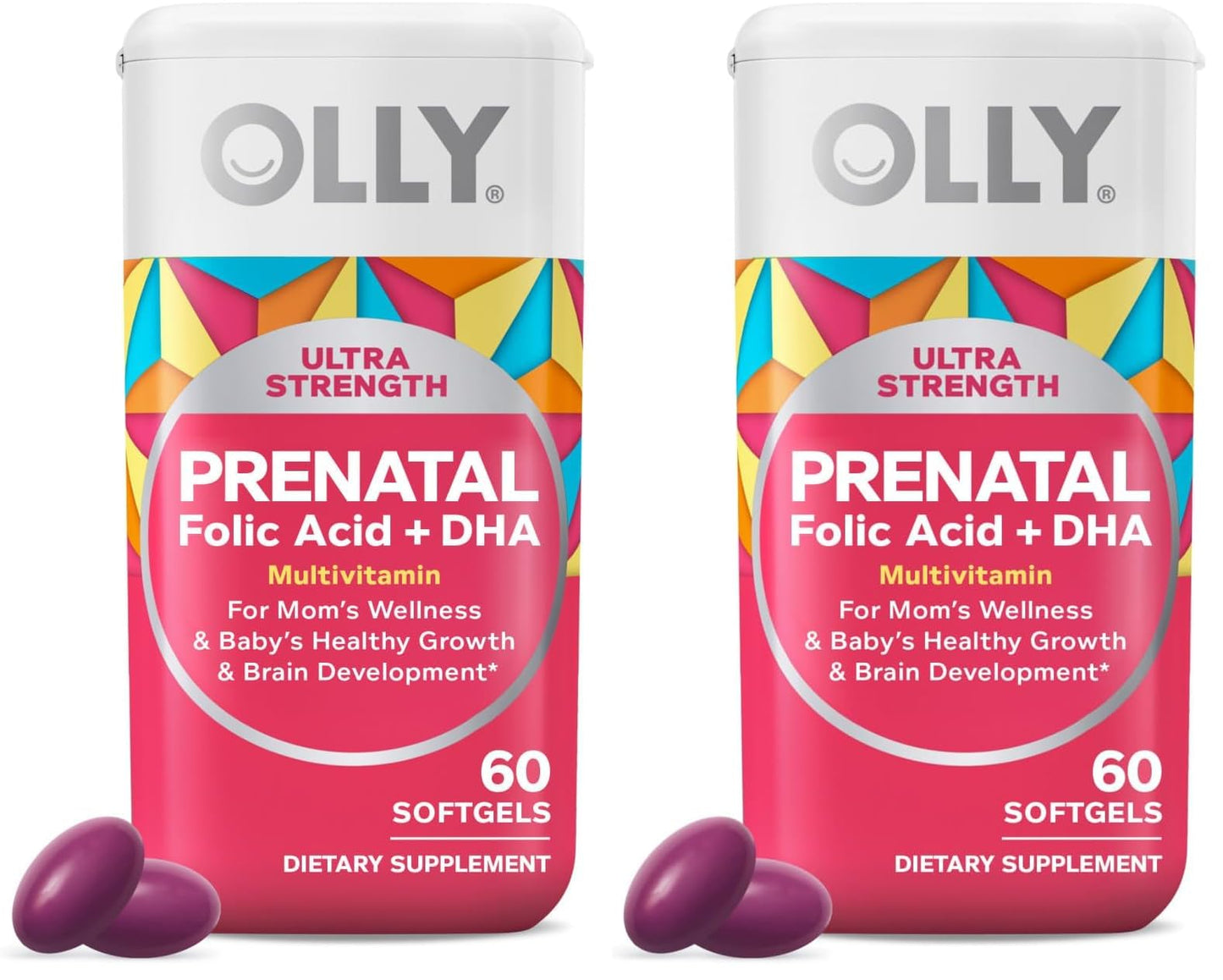 OLLY Ultra Strength Prenatal Multivitamin Capsule, 120 Capsules