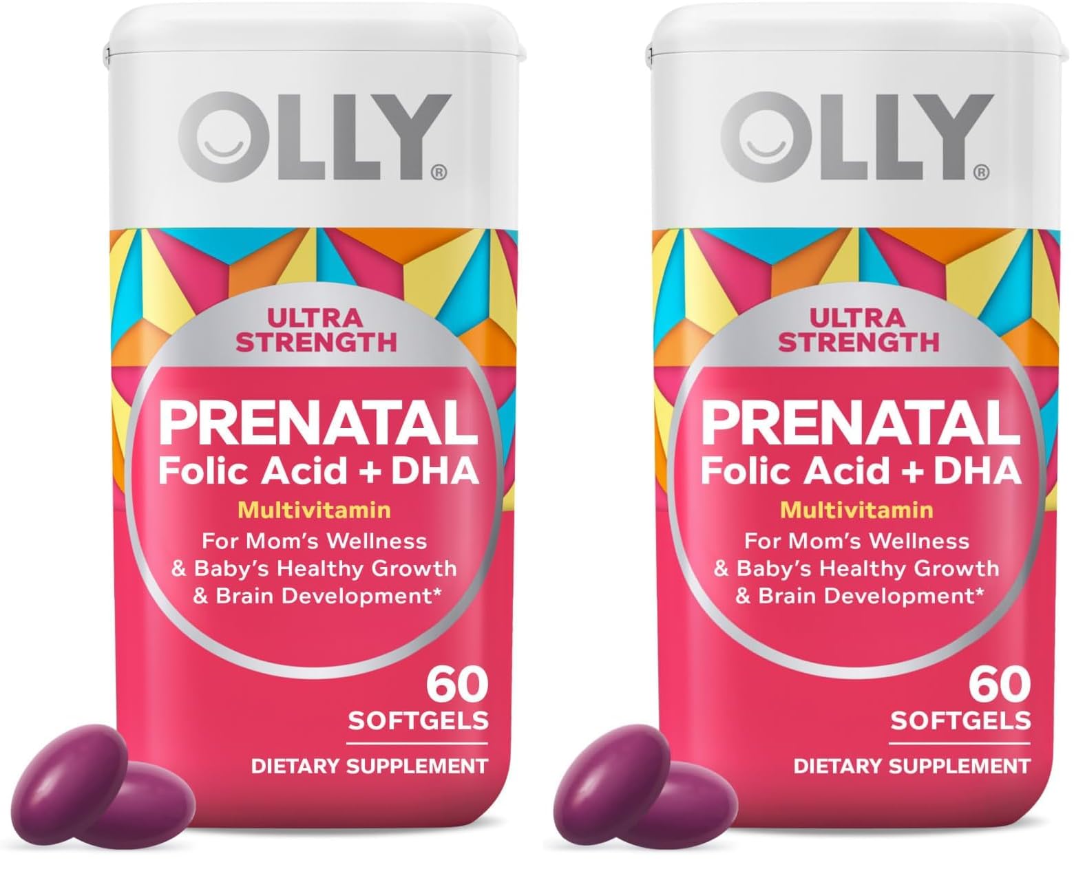 OLLY Ultra Strength Prenatal Multivitamin Capsule, 120 Capsules
