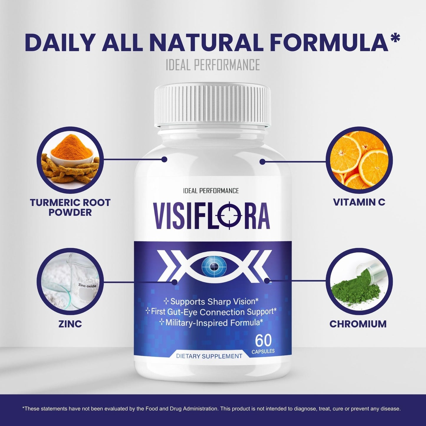 IDEAL PERFORMANCE VisiFlora Capsule, 120 Count