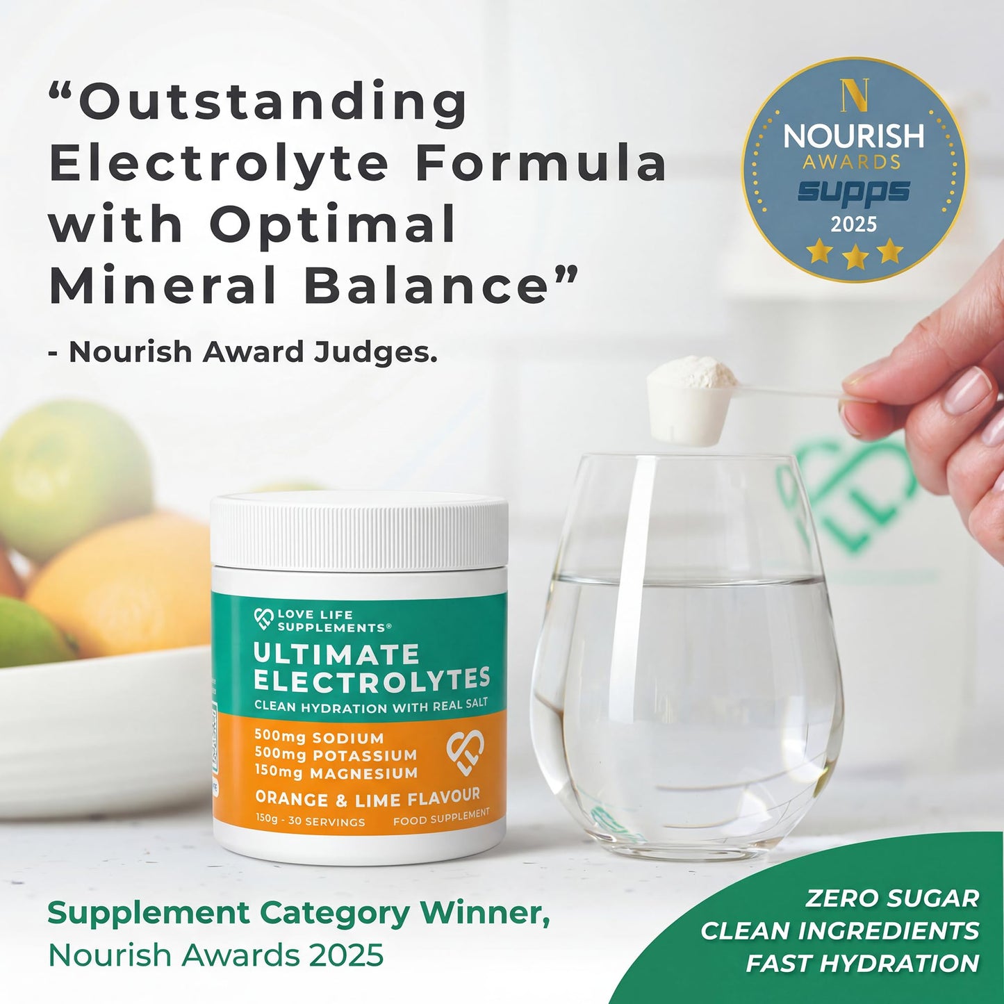 Love Life Supplements Ultimate Electrolytes Powder, 5.3 Ounce, 30 Servings