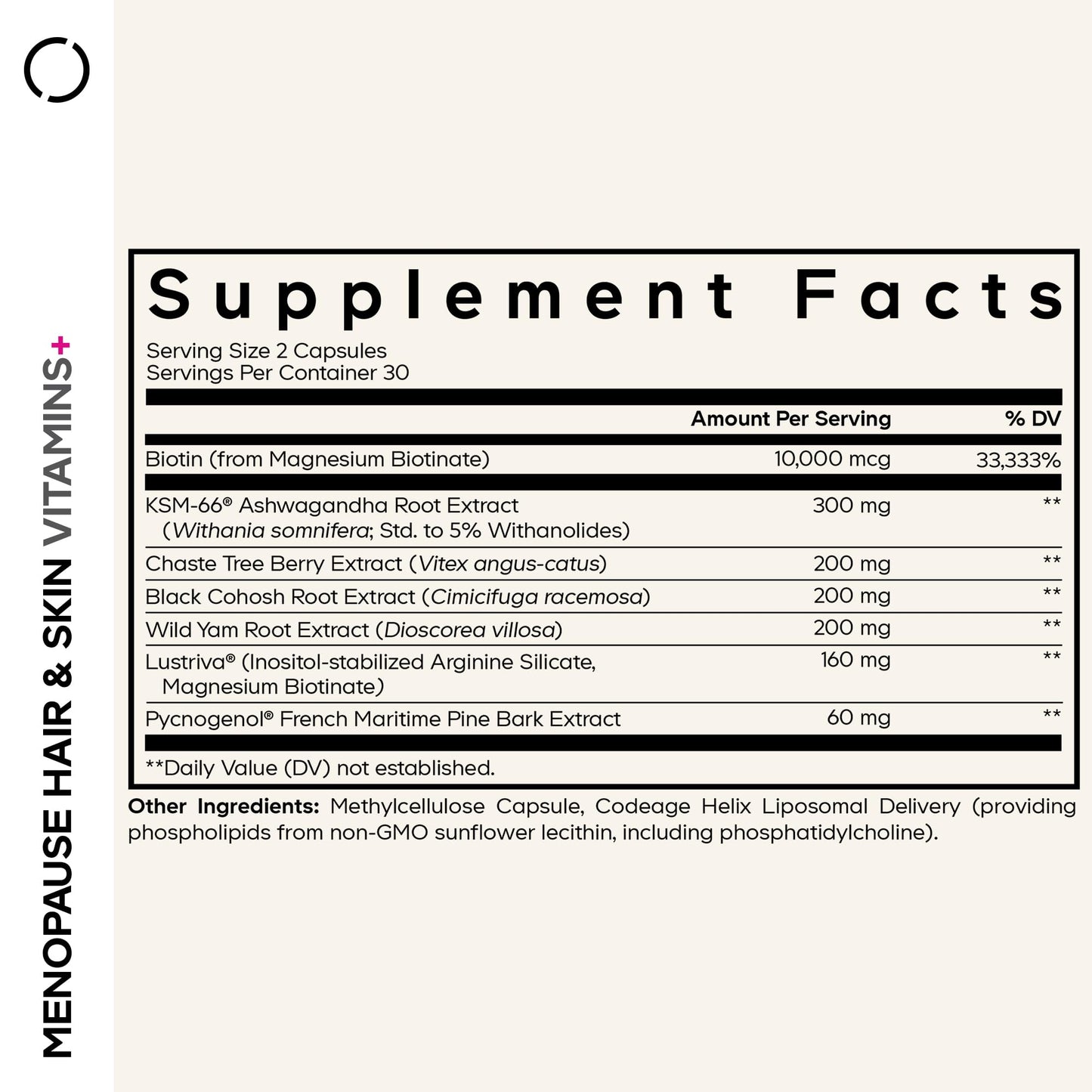 Codeage Menopause Hair & Skin Vitamins+ Capsule 60 Capsules