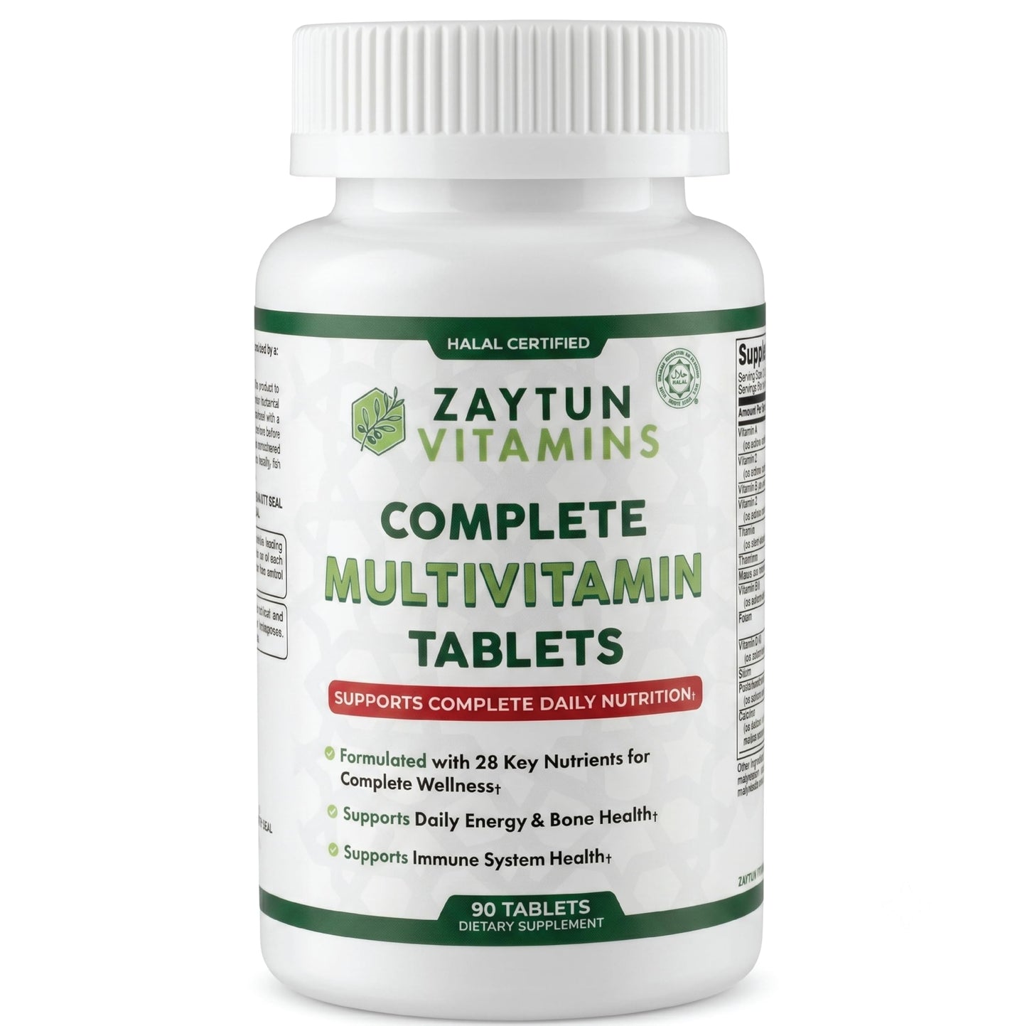 Zaytun Vitamins Halal Multivitamin Tablets, 90 Tablets