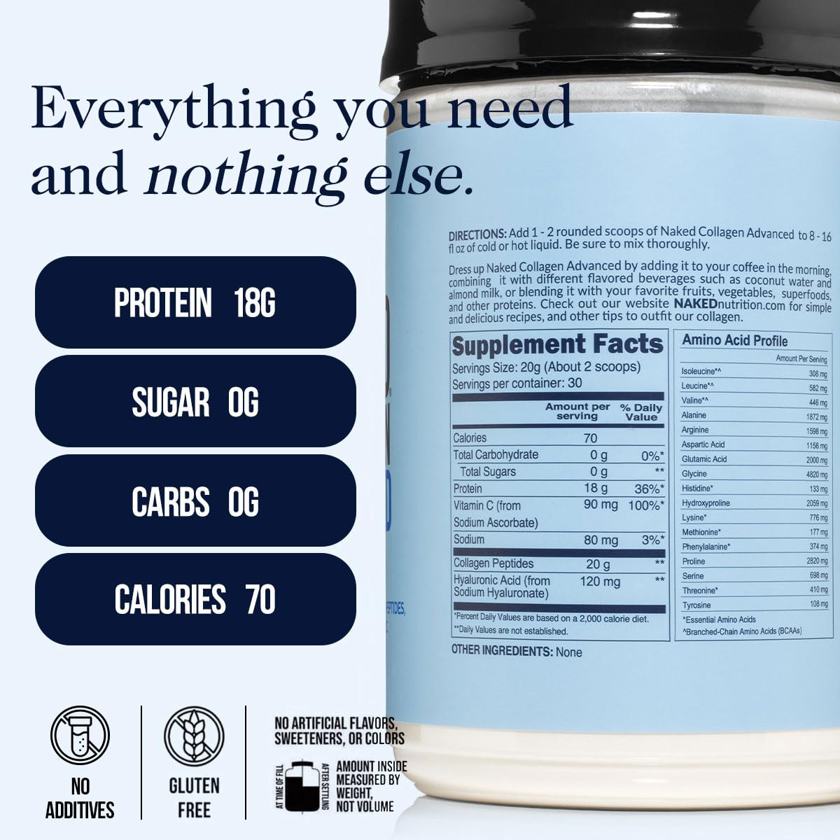 NAKED Collagen Advanced Powder 30 Servings