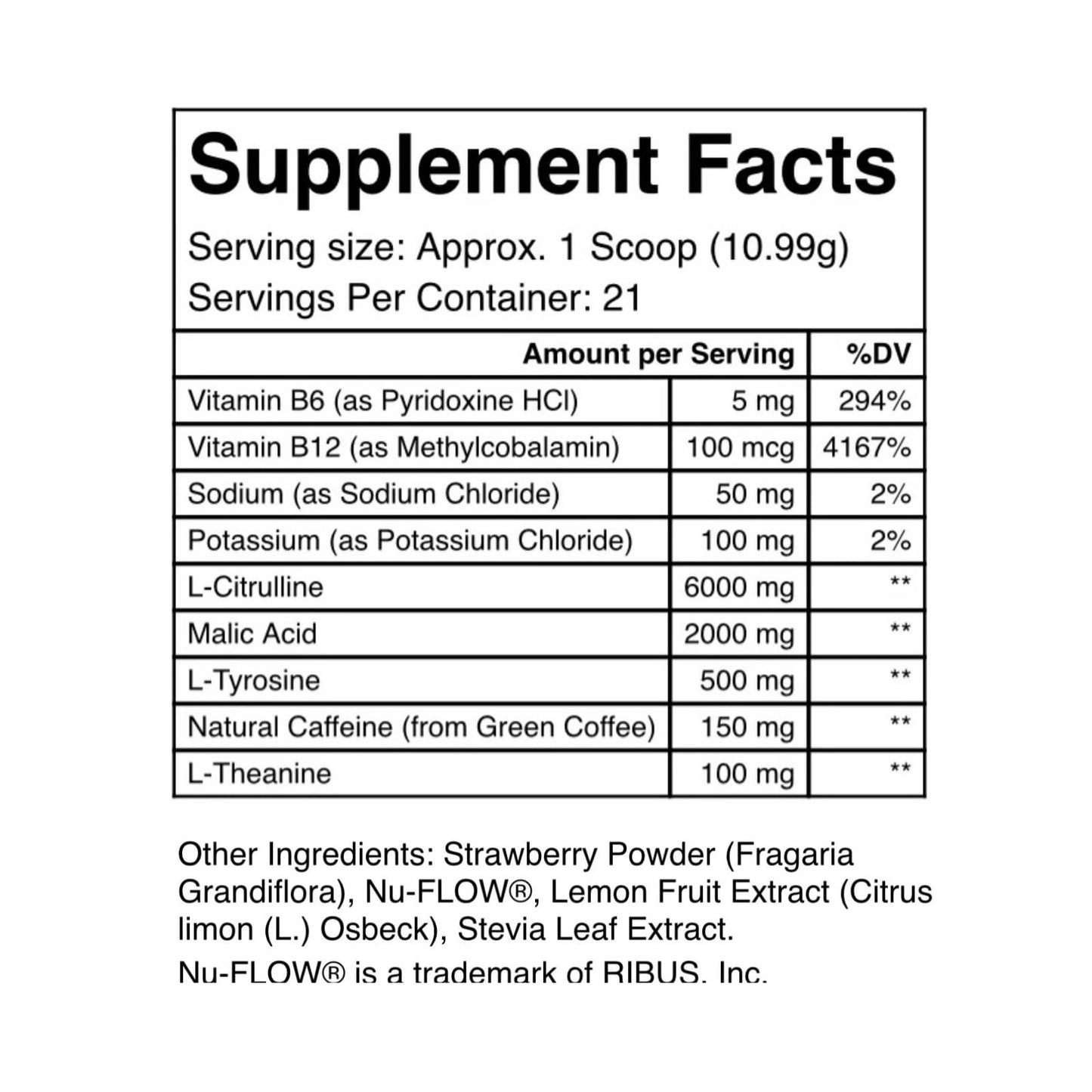 Eabha Organics Alla Luna Pre-Workout Powder 8.14 Ounce
