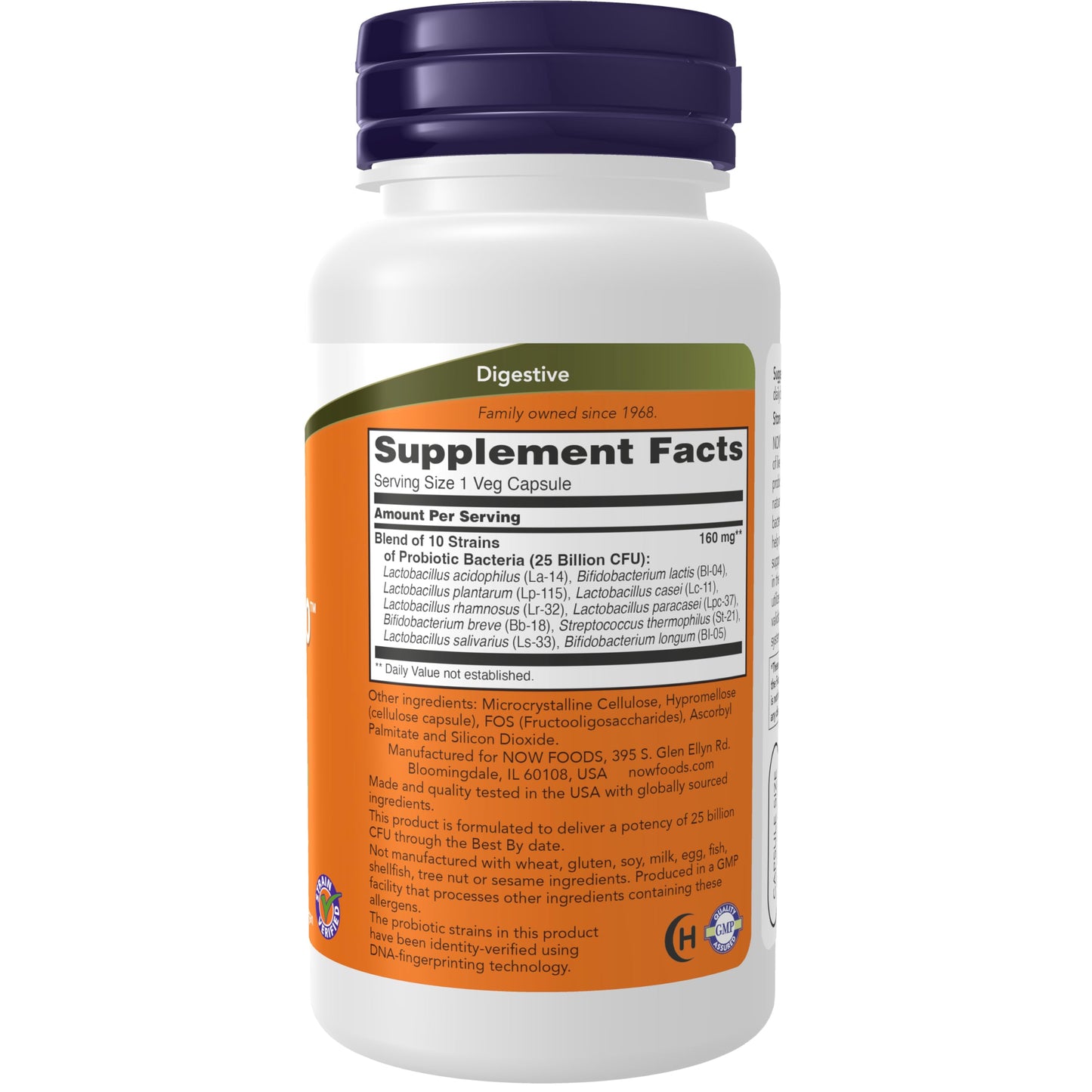 NOW Foods Probiotic-10 25 Billion, Capsule, 100 Veg Capsules