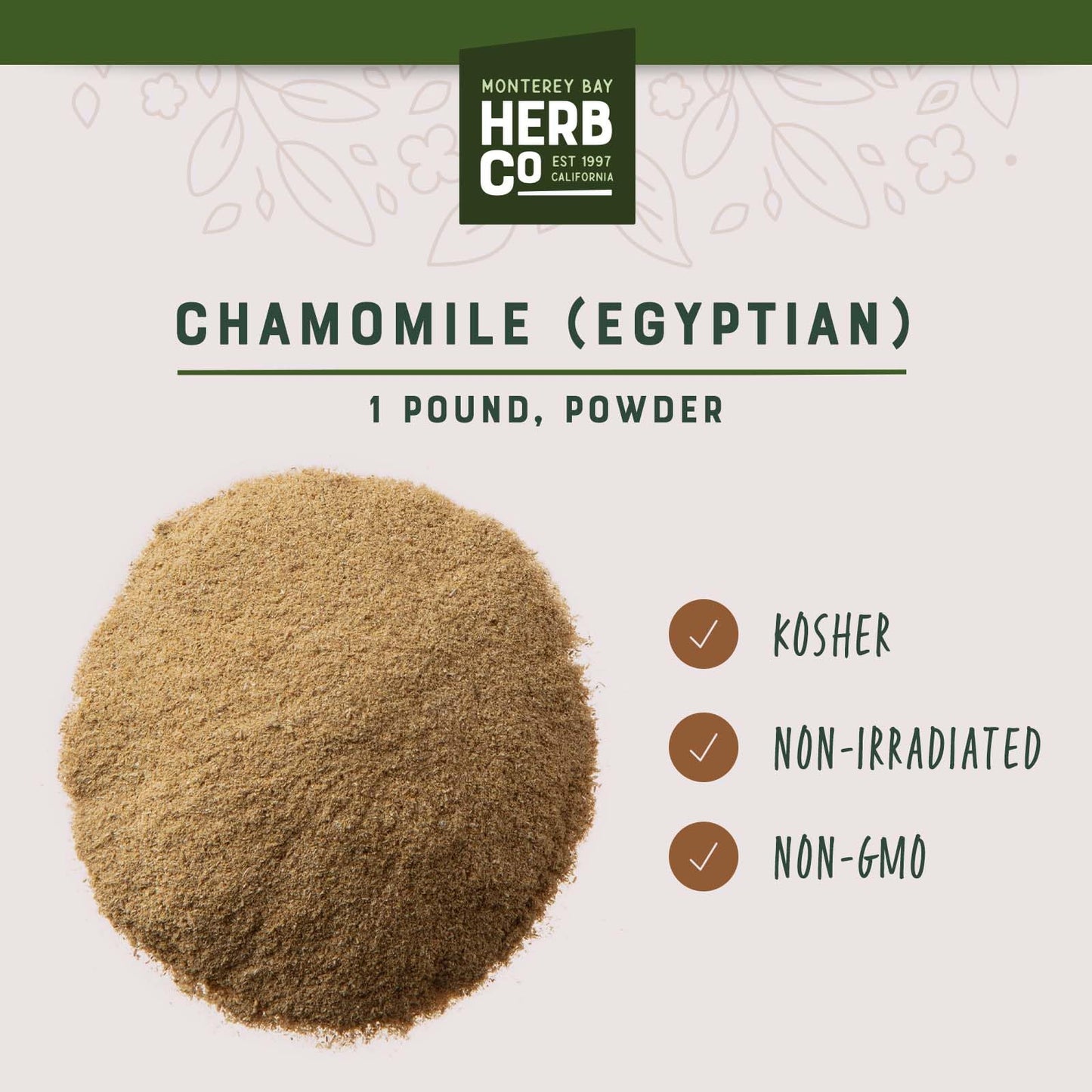 Monterey Bay Herb Co Egyptian Chamomile Powder, 16 oz