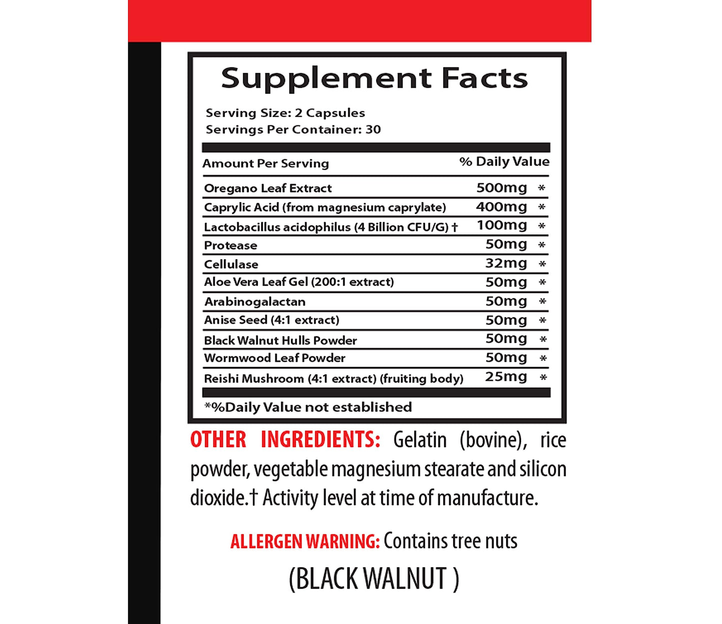 SKIN CARE SOLUTIONS Oregano Extract Candida Away Complex Capsules 60 Count