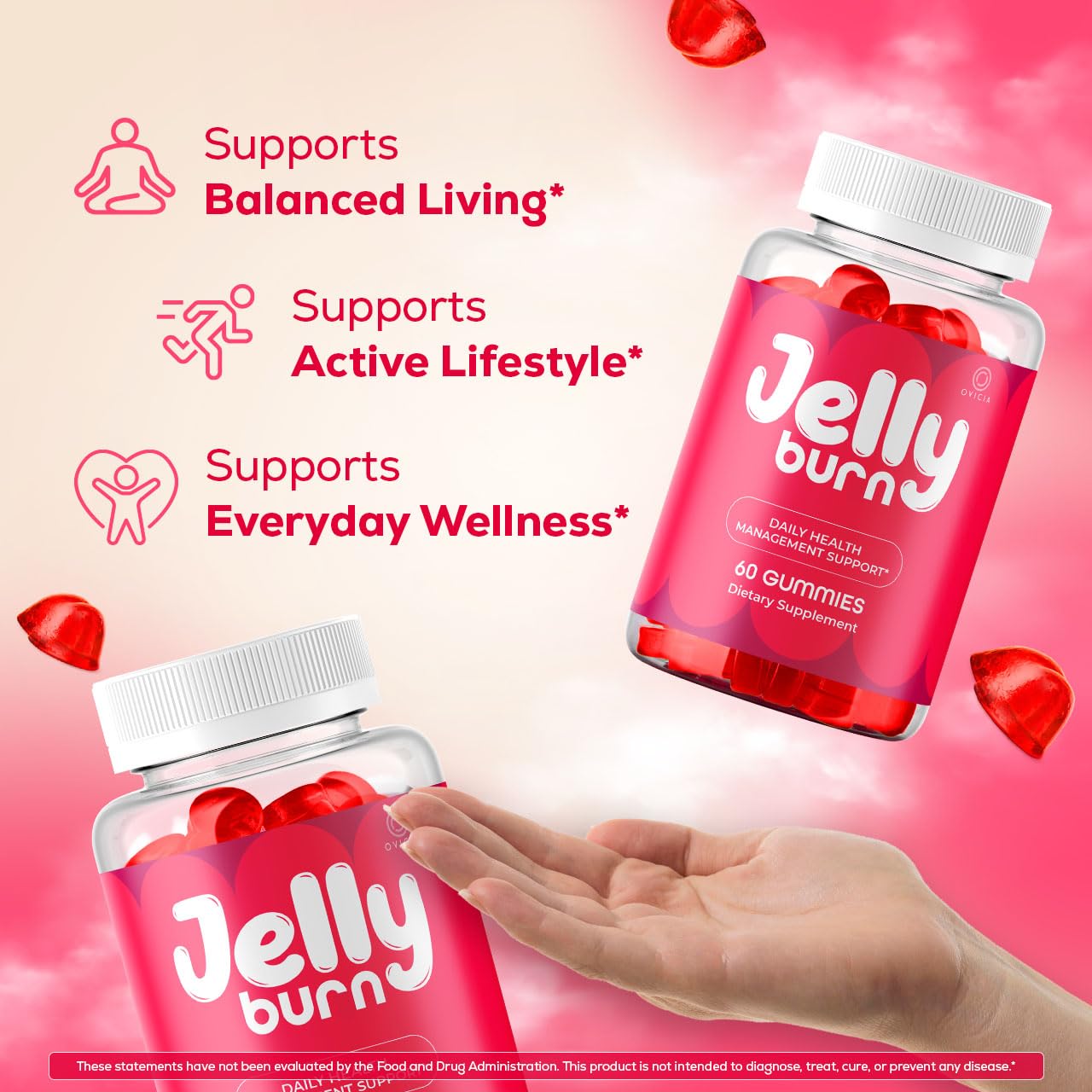 OVICIA Jelly Burn Gummies 180 Gummies