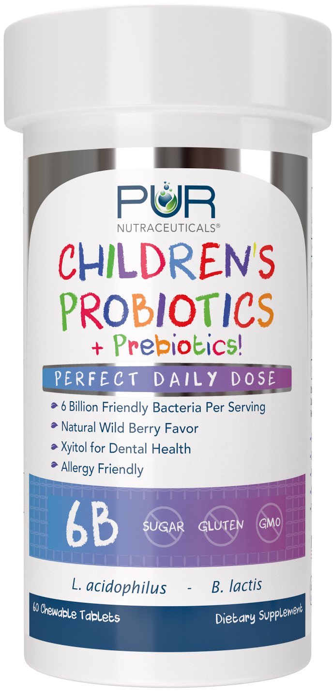 PUR Nutraceuticals Children's Probiotics + Prebiotics Chewable Tablets 60