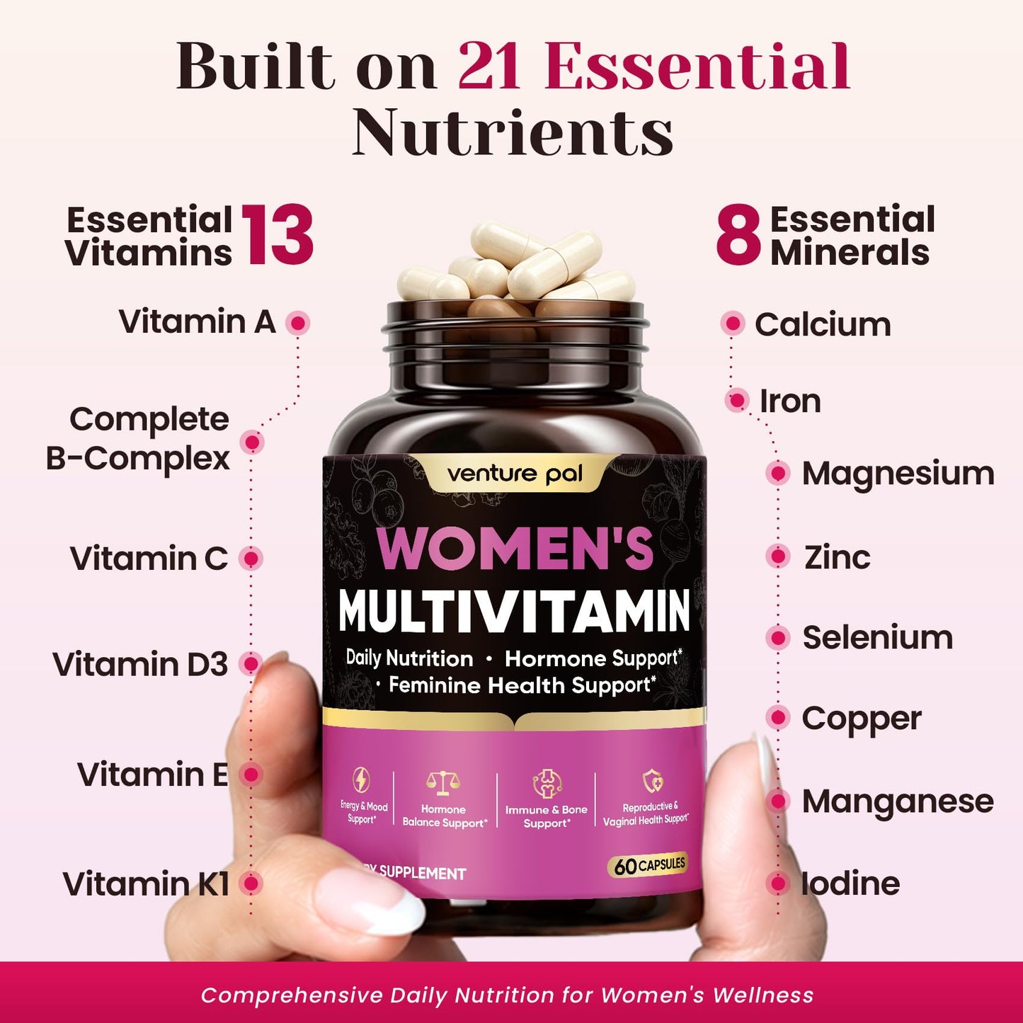 Venture Pal 21 Essential Multivitamin for Women 60 Capsules