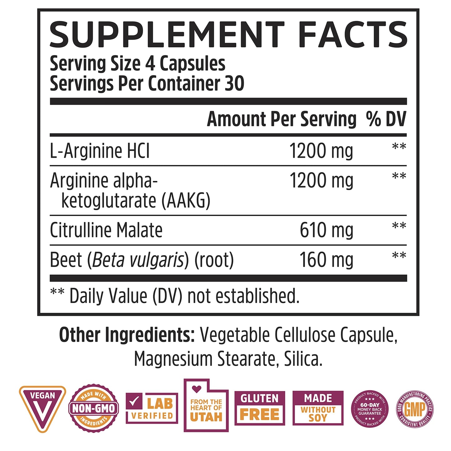 ZHOU N.O. Pro Premium Nitric Oxide Supplement for Men & Women, Heart, Muscle & Blood Support with Beet Root & L Arginine, Natural Nitric Oxide Booster, 120 Capsules
