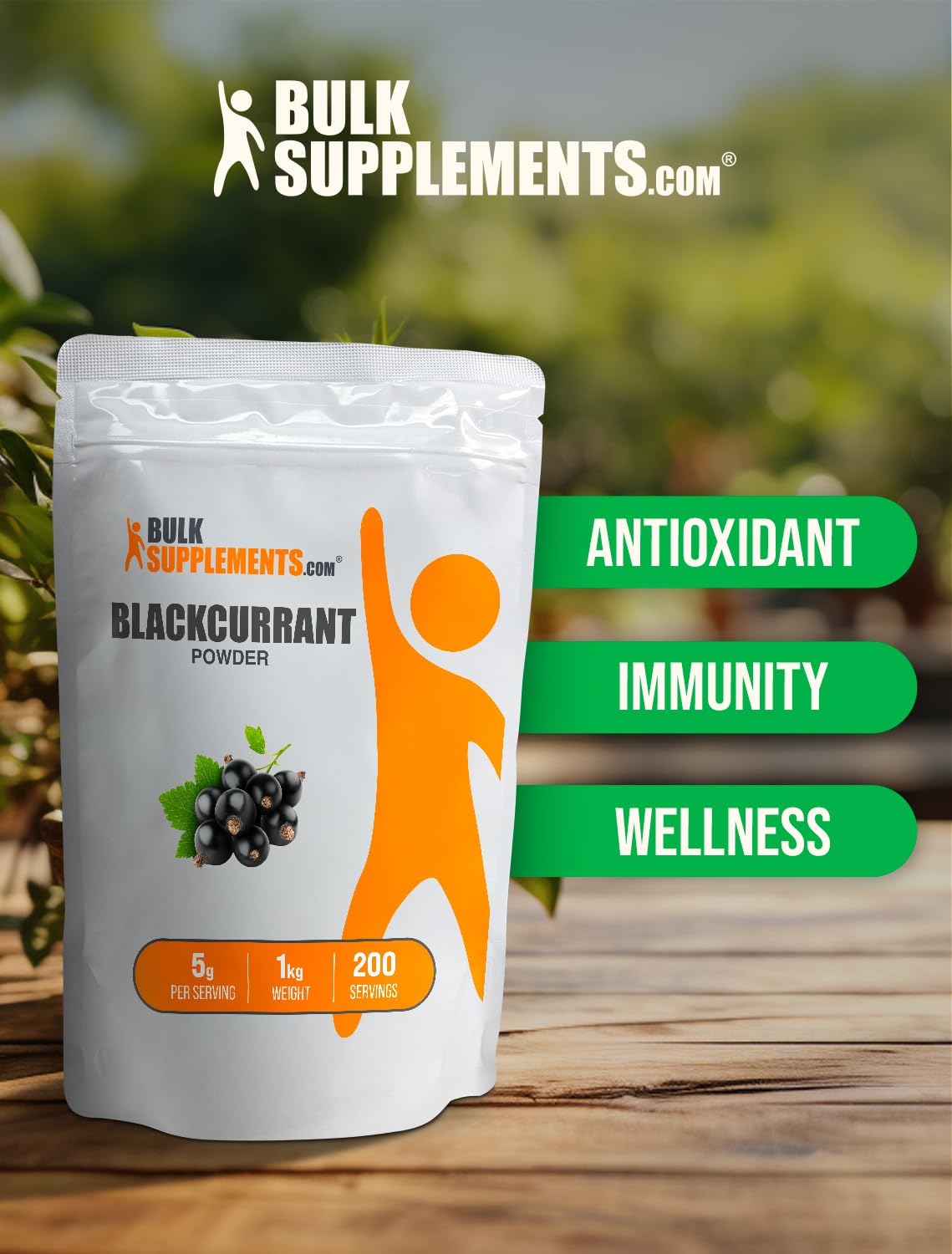 BulkSupplements Blackcurrant Powder 35.27 Ounce (Pack of 5)