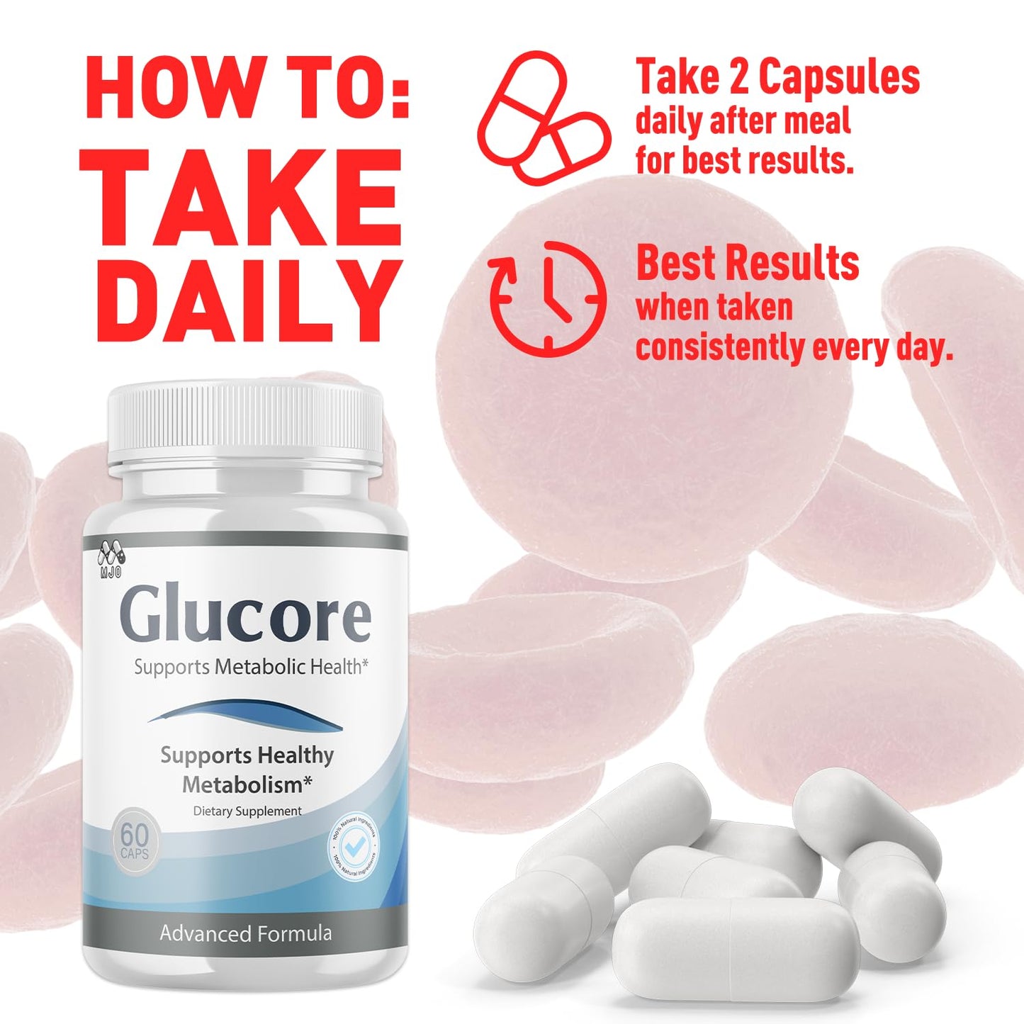 MJO GluCore Capsules, 120 Capsules