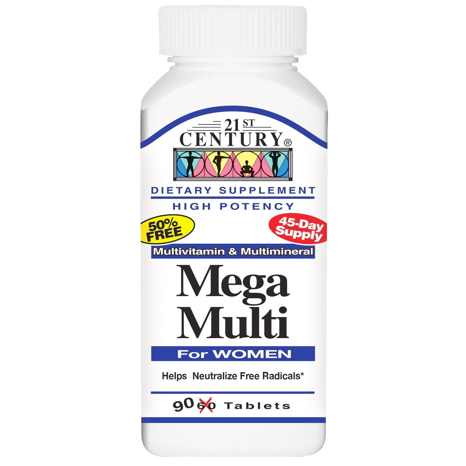 21st Century Mega Multi for Women Tablets, 90 Tablets