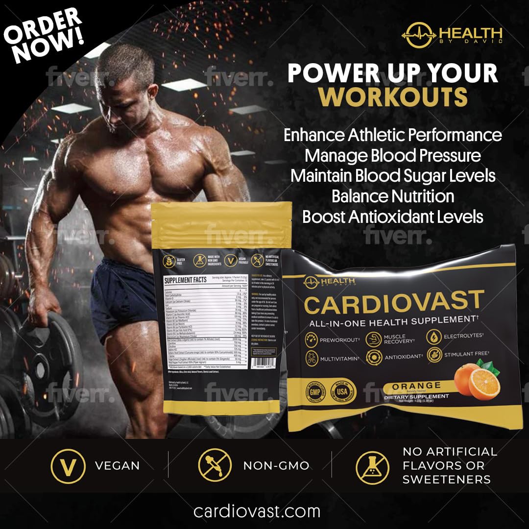 Health by David CardioVast All-in-One Health Supplement Powder 10 Ounce