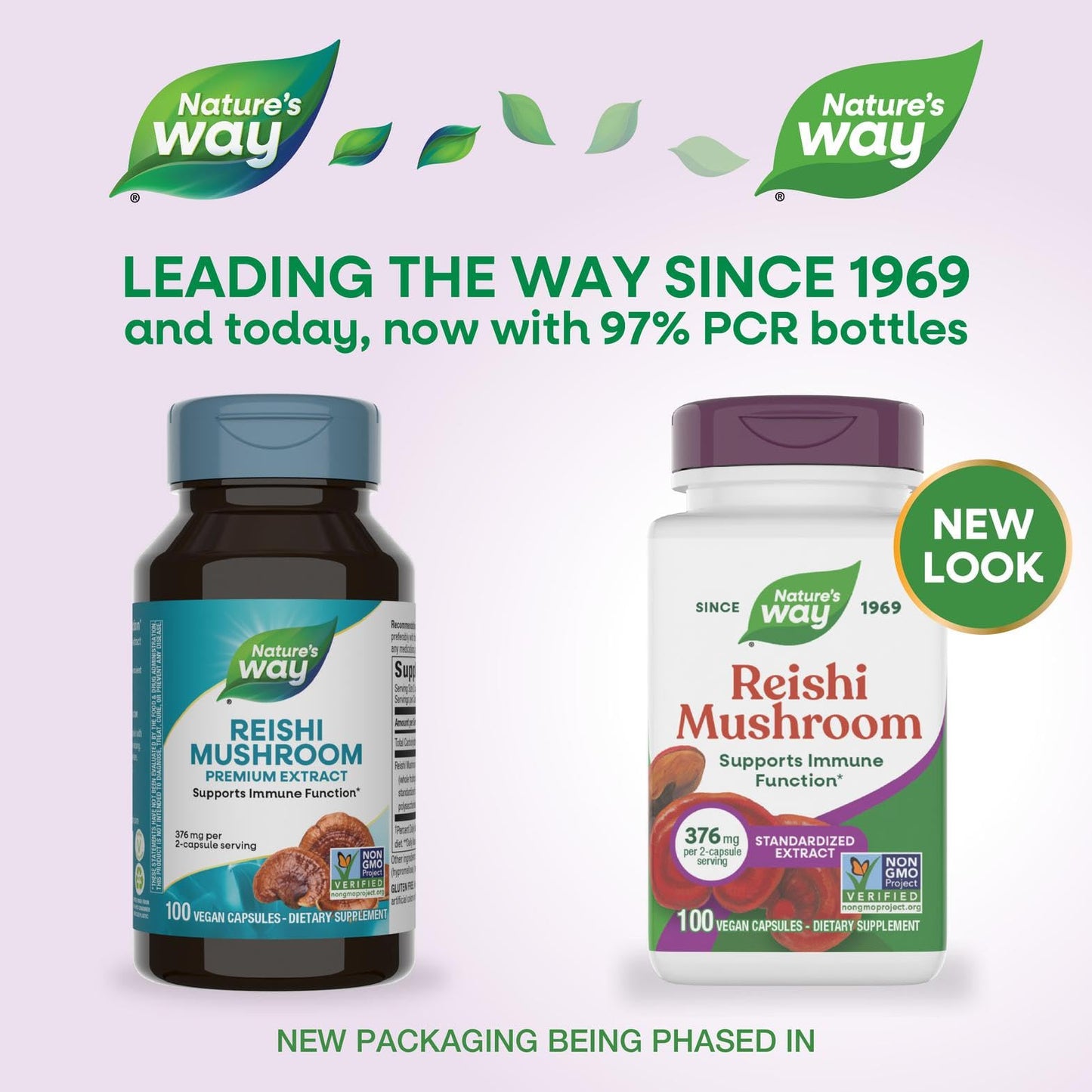 Nature's Way Reishi Mushroom Standardized Extract Capsule 100 Count