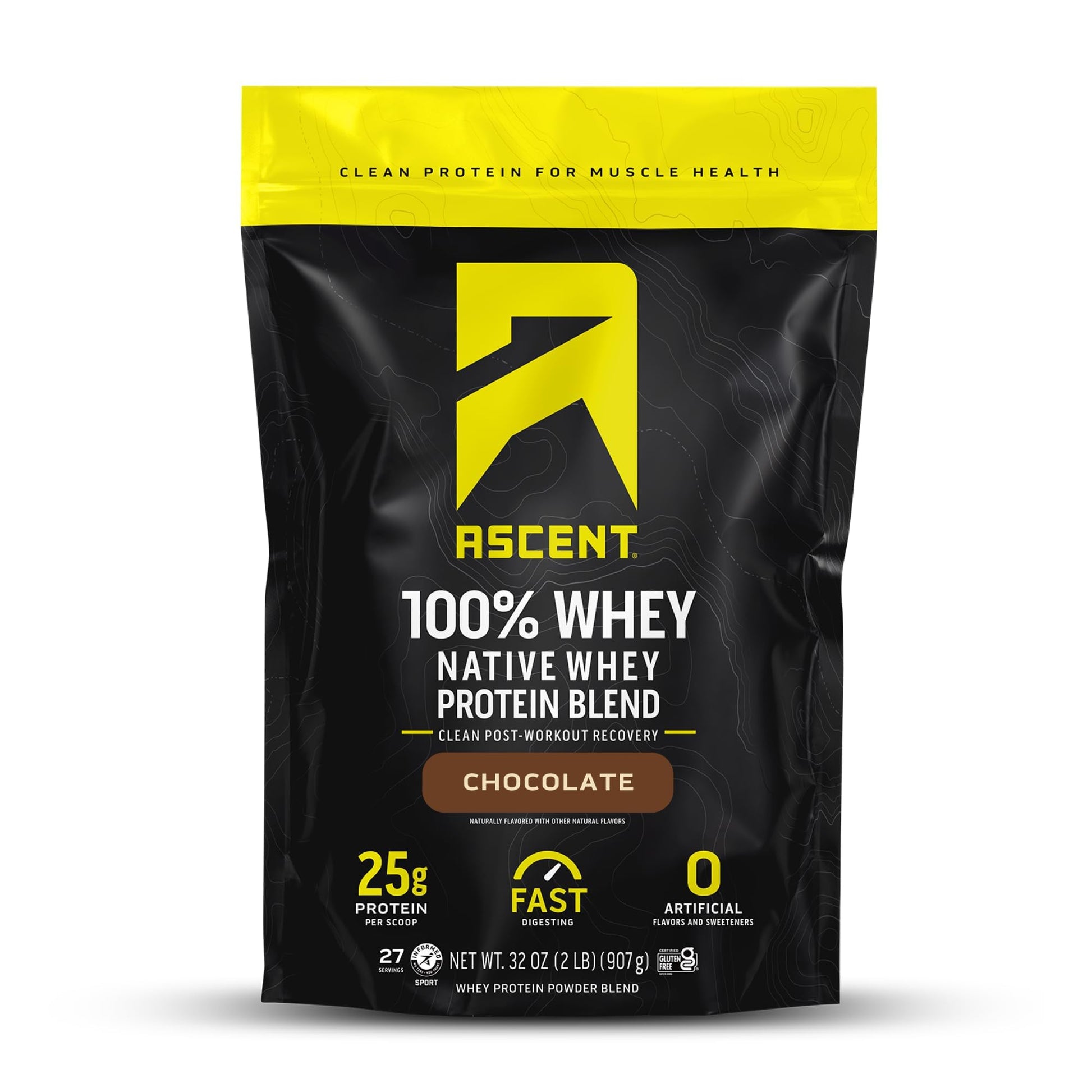 Ascent 100% Whey Protein Powder, 32 Servings