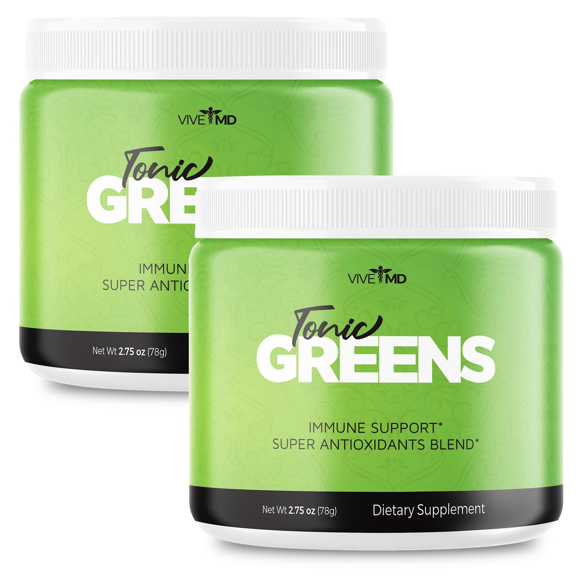 VIVE MD Tonic Greens Powder, 5.5 oz total (2 x 2.75 oz)