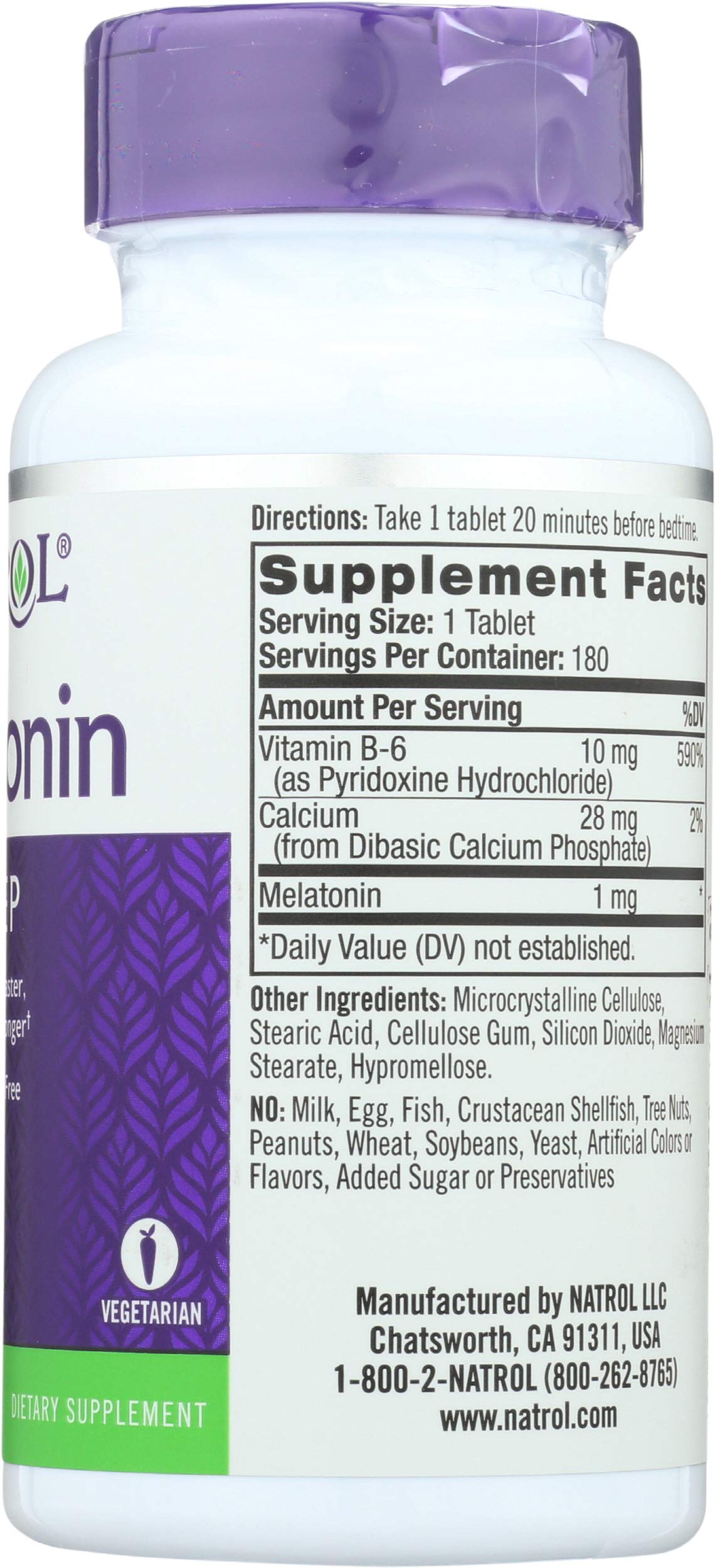 Natrol Melatonin 1mg Tablet, 180 Tablets