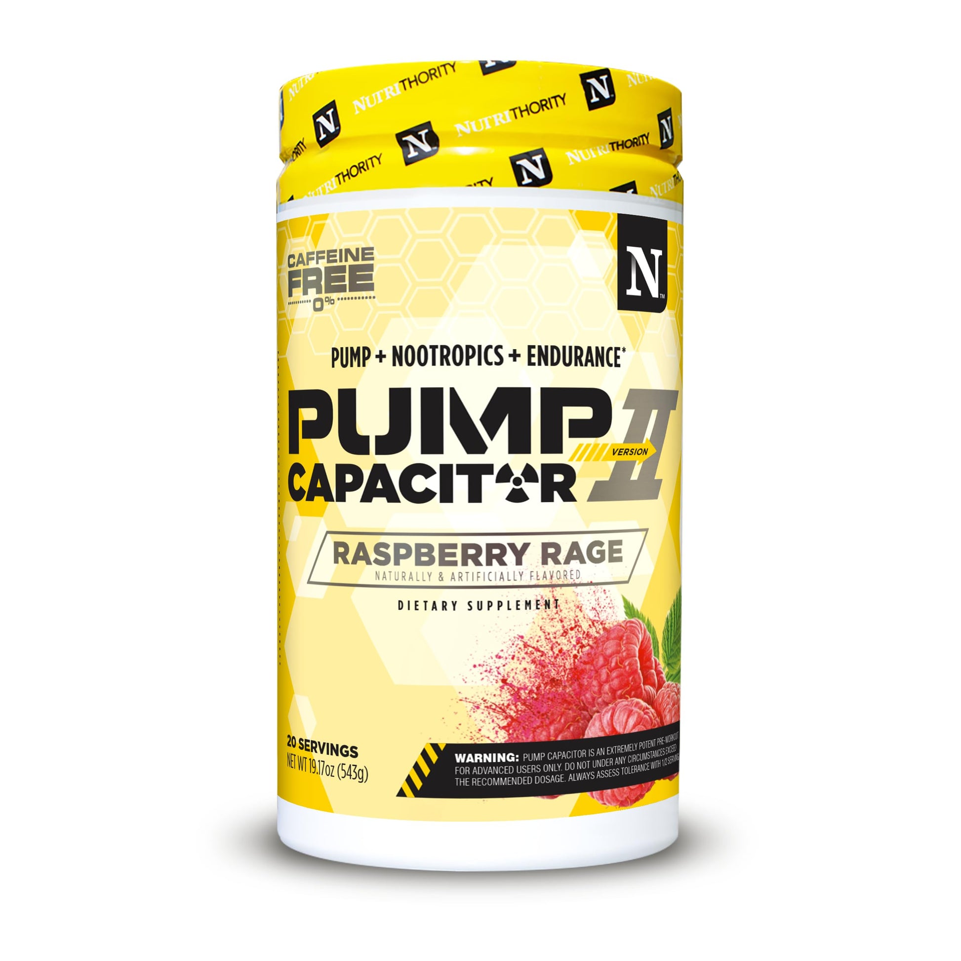 Nutrithority Pump Capacitor Non-Stimulant Sugar-Free Pre Workout Powder 19
