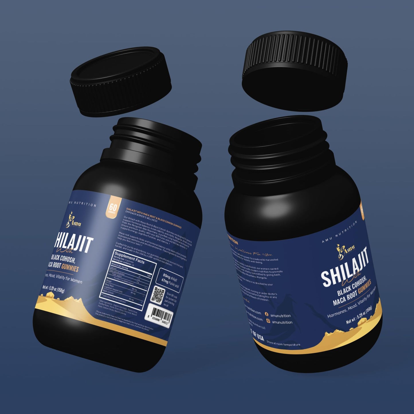 AMU NUTRITION Shilajit Gummies 60 Count