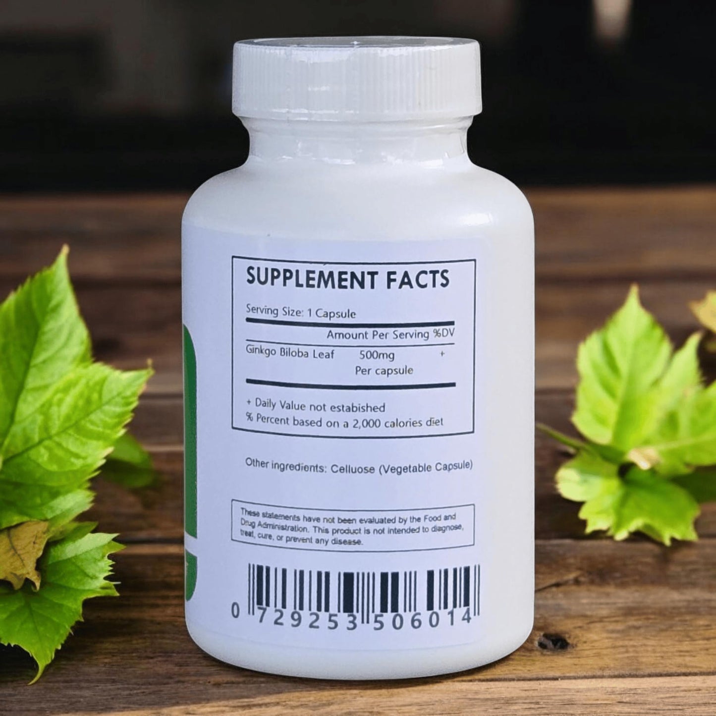 Generic Organic Ginkgo Biloba Leaf 500mg Capsules, 480 Count