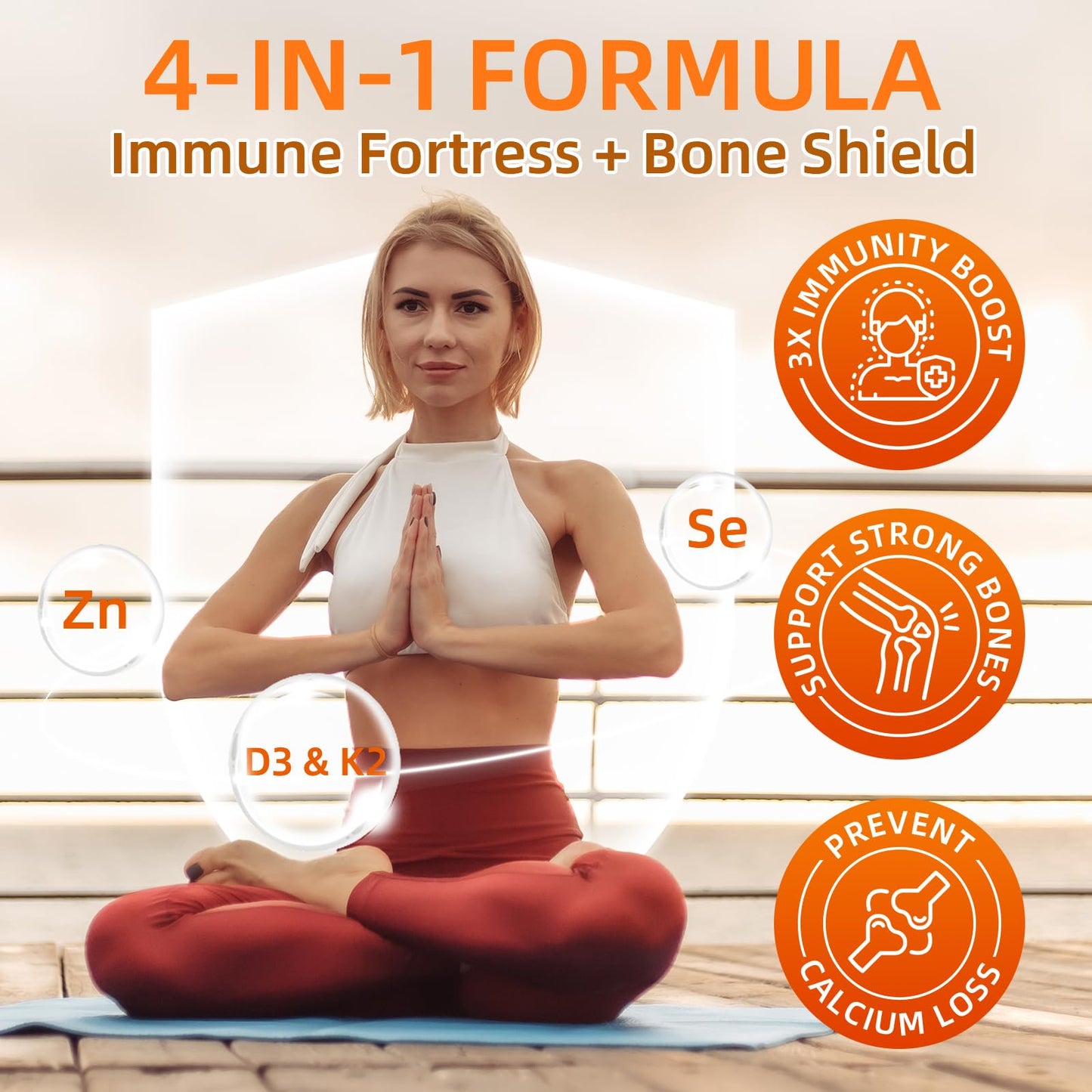 ZEBORA Vitamin D3+K2-5000 IU Vitamin D3 + 100 mcg K2 MK-7 Capsules, 120 Count