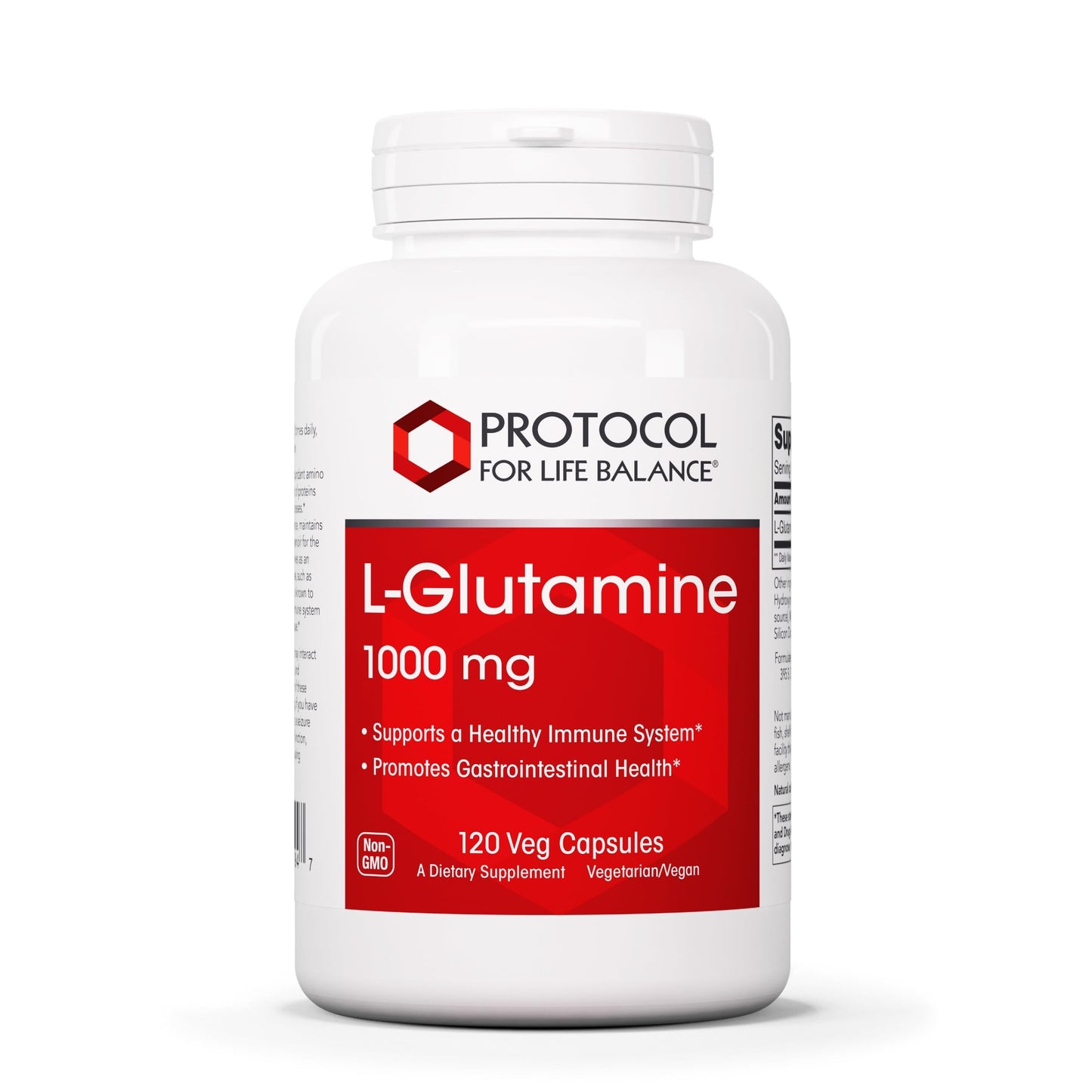 Protocol for Life Balance L-Glutamine 1000mg Capsule, 120 Veg Caps