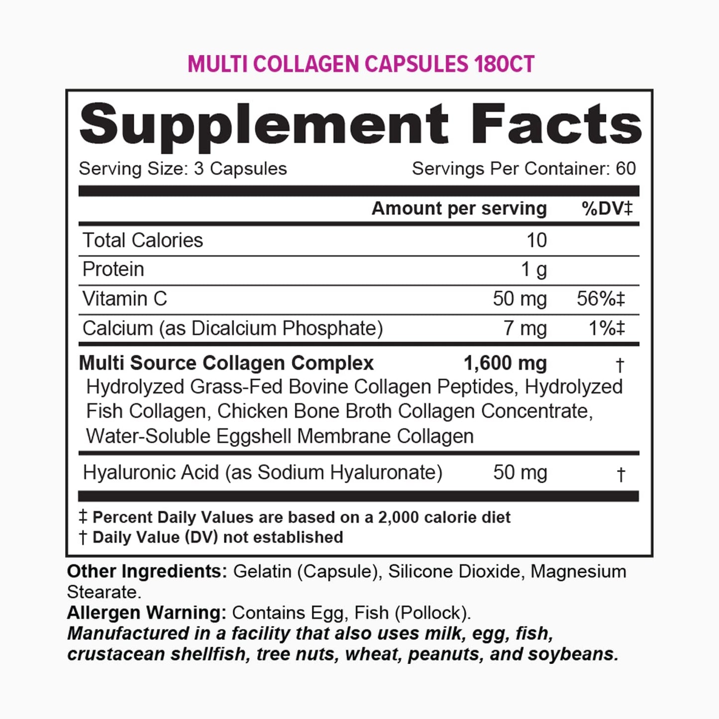 Vitauthority Multi Collagen Peptides for Women Capsules 180