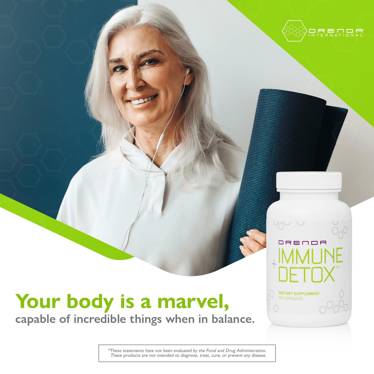 Orenda International Immune + Detox Postbiotic Formula 120 Capsules